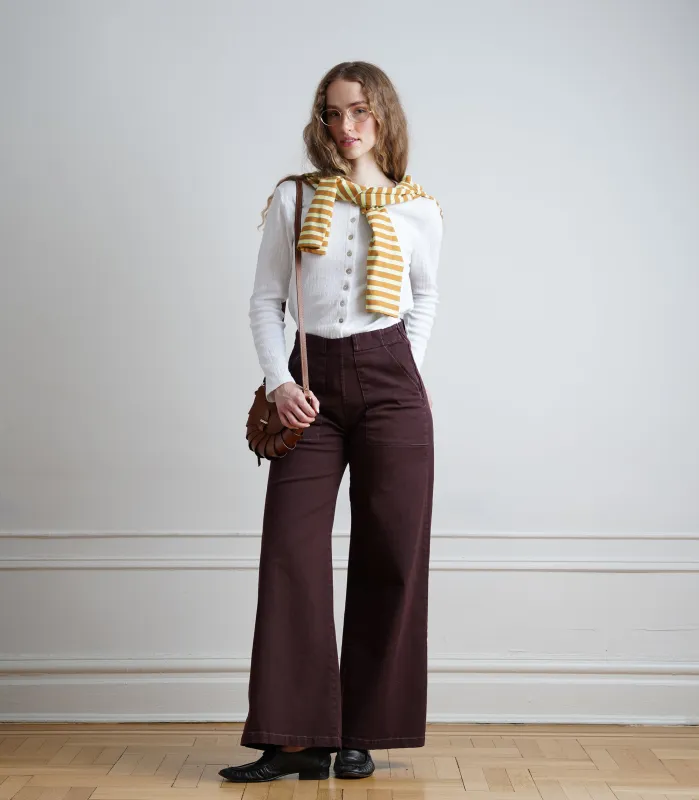 Long Sabrina Wide-Leg Jeans - Cacao AW26 made by Loup