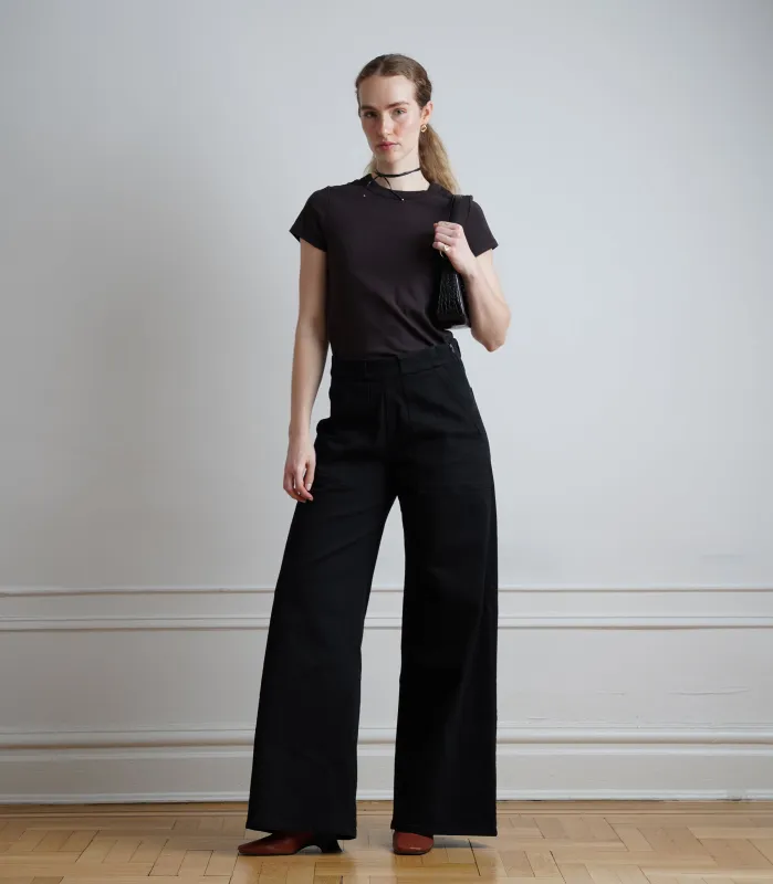 Long Sabrina Wide-Leg Jeans - Black AW26 made by Loup