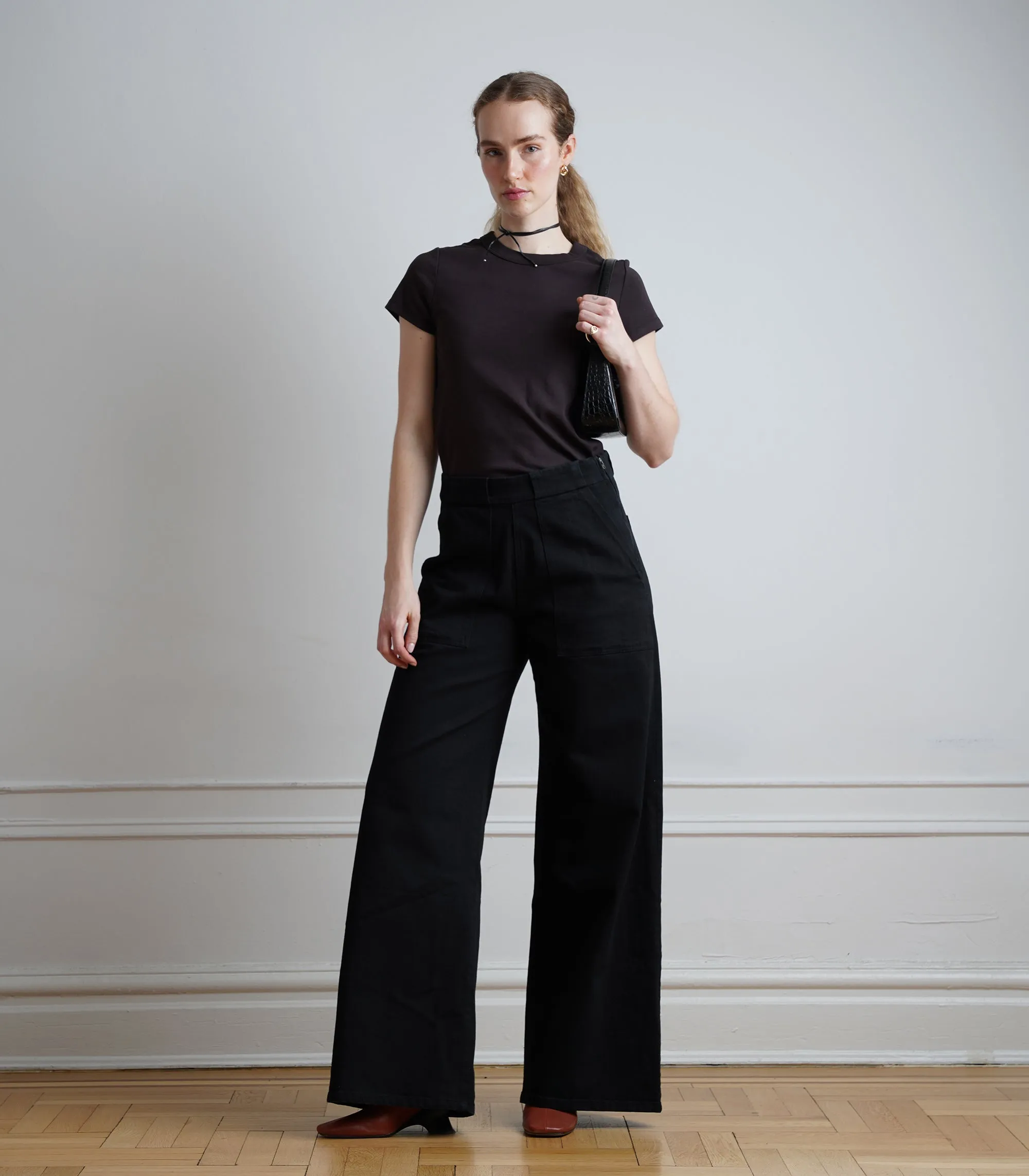 Long Sabrina Wide-Leg Jeans - Black AW26 sold by Loup