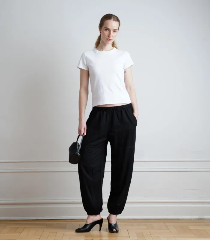 Angie Silky Parachute Pants - Black AW26 made by Loup