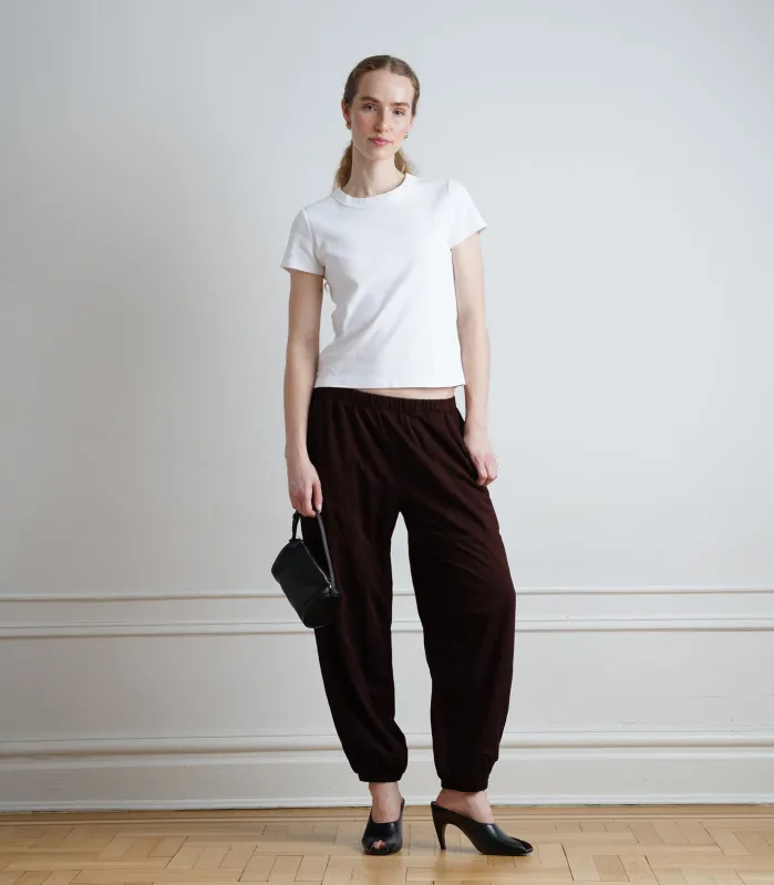 Angie Silky Parachute Pants - Cacao AW26 sold by Loup
