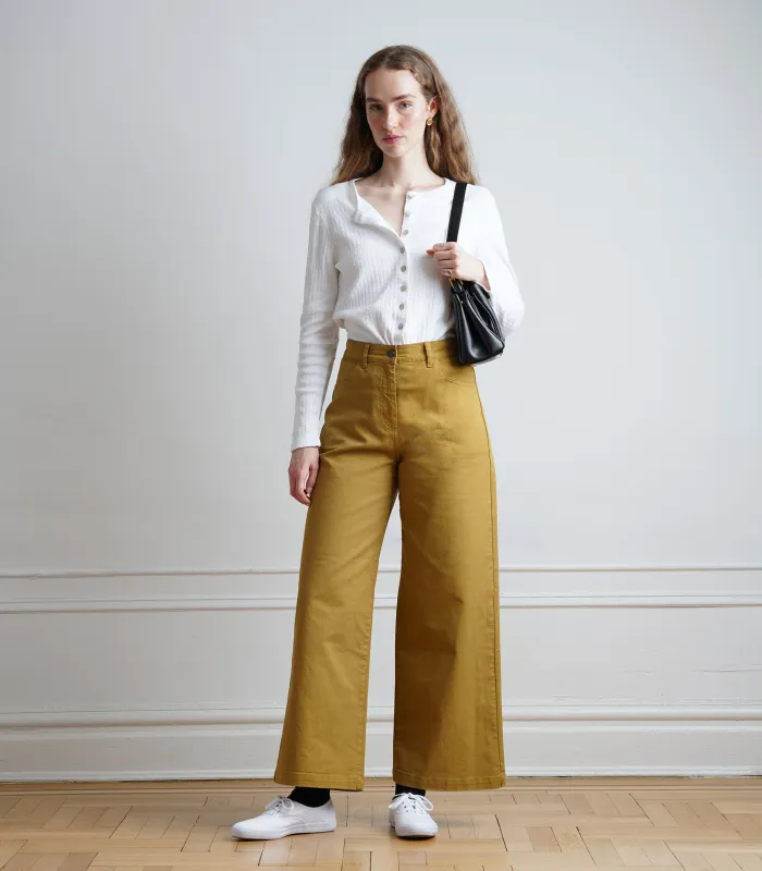 Toni Wide Ankle Pants - Tobacco AW26 made by Loup