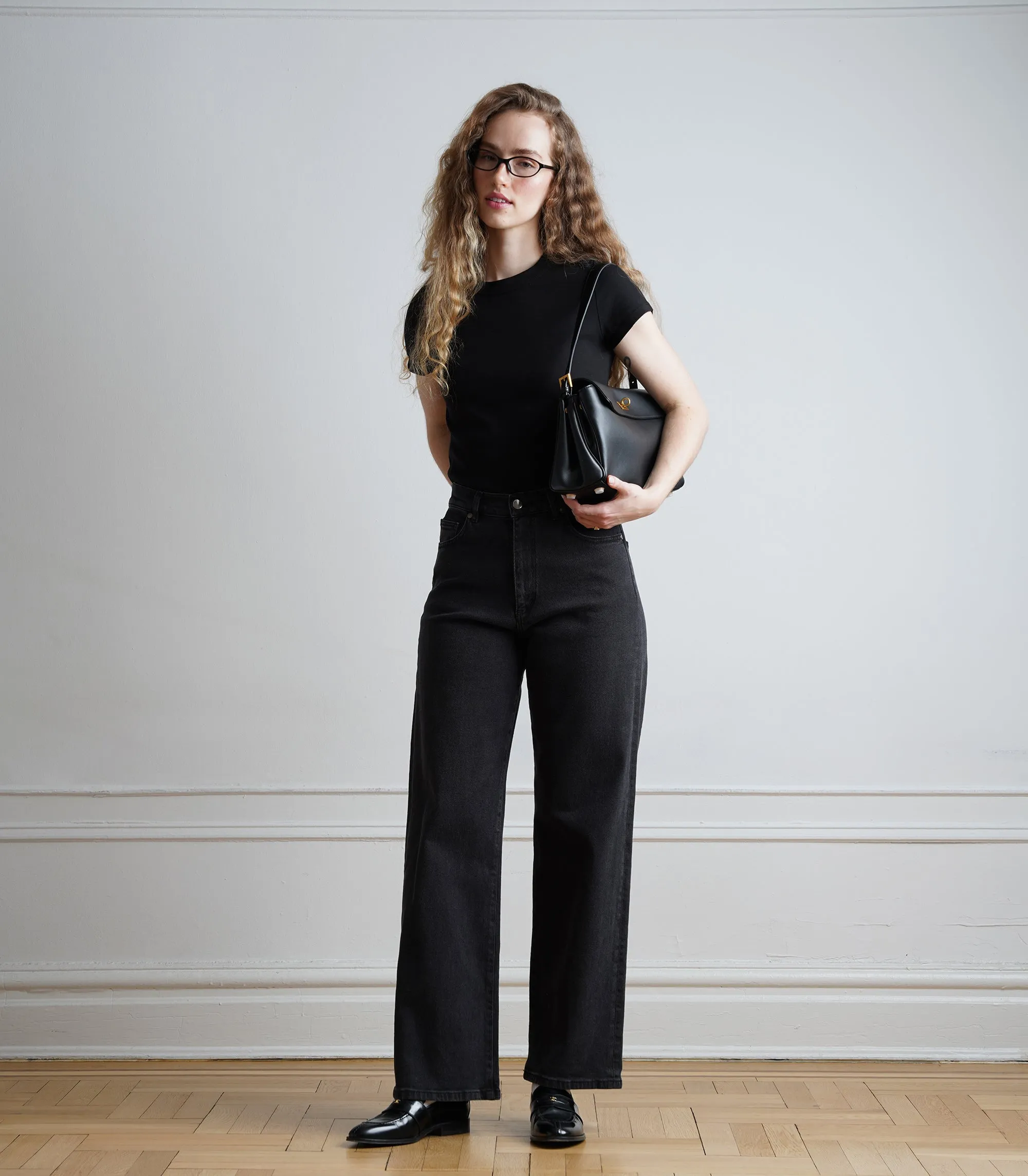 Francois High Rise Wide Leg Jeans - Black AW26 sold by Loup product image thumbnail 3