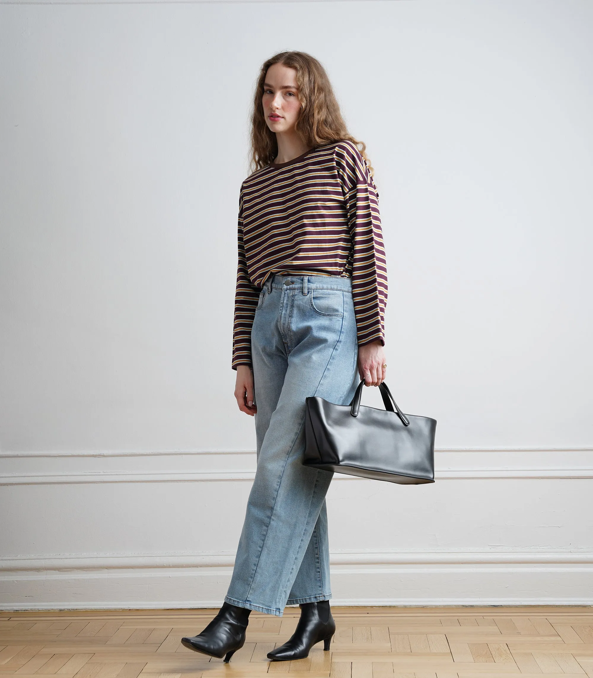 Brent Striped Long Sleeve Tee - Maroon AW26 sold by Loup product image thumbnail 5