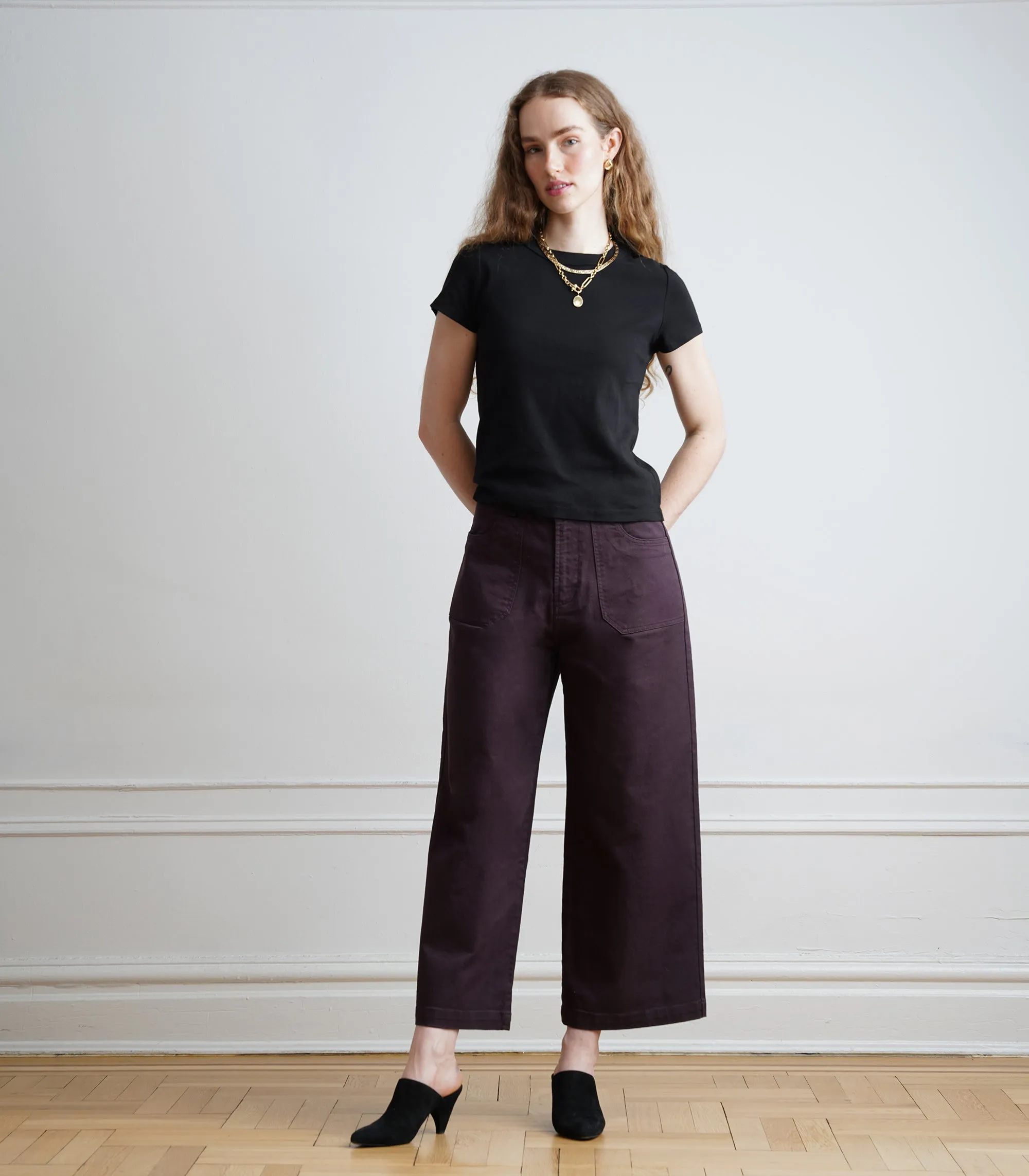 Farrah Cap Sleeve Ribbed Tee - Black AW26 sold by Loup product image thumbnail 4