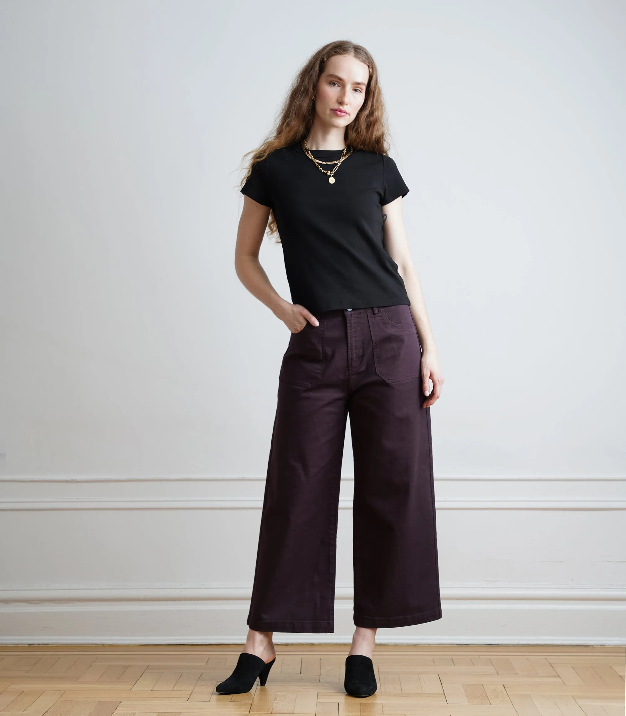 Farrah Cap Sleeve Ribbed Tee - Black AW26 sold by Loup product image thumbnail 5