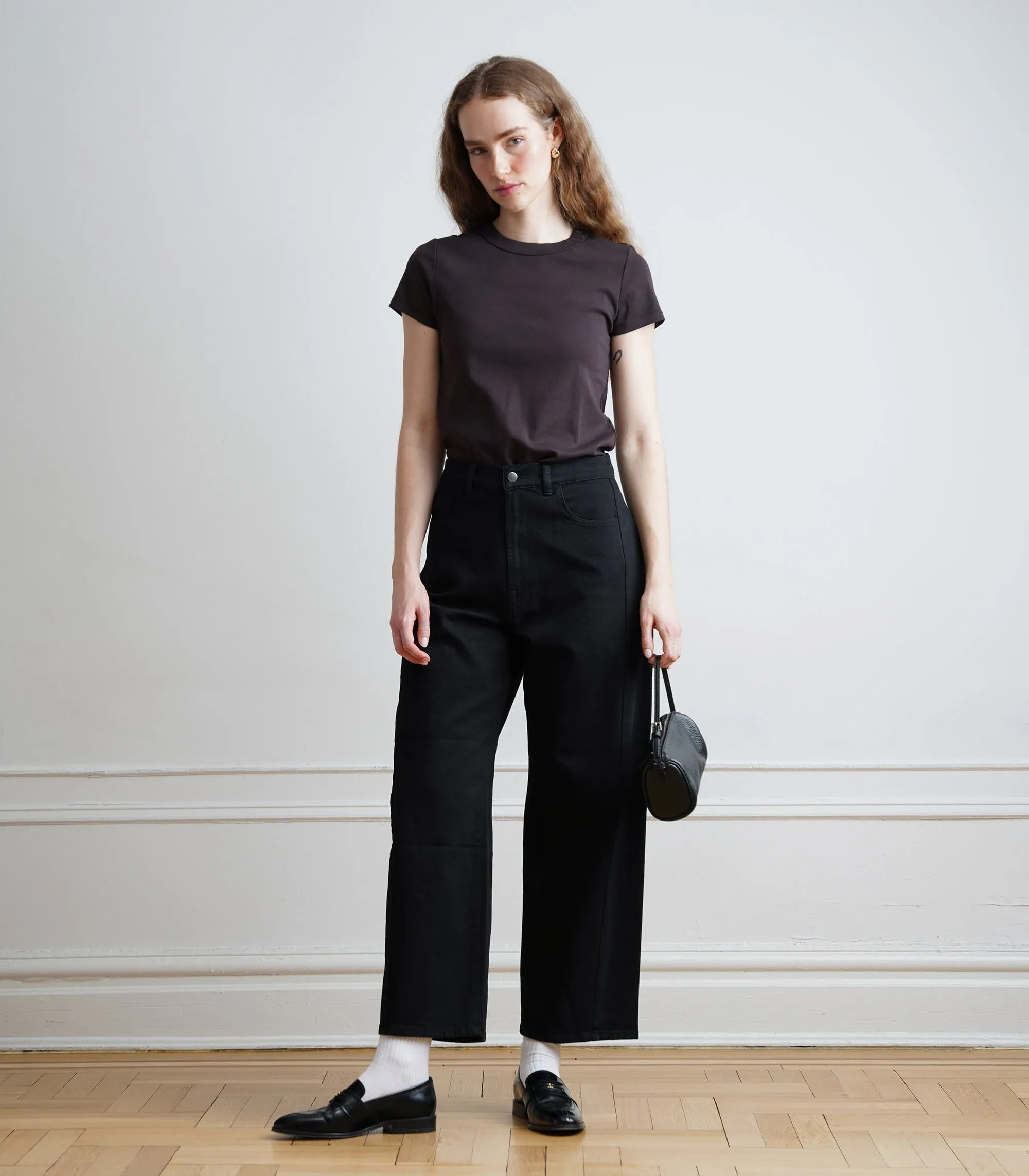 Farrah Cap Sleeve Ribbed Tee - Cacao AW26 sold by Loup product image thumbnail 4