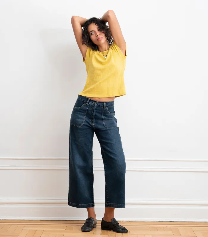 Simone Wide Crop Jeans - Cowboy SS26 made by Loup