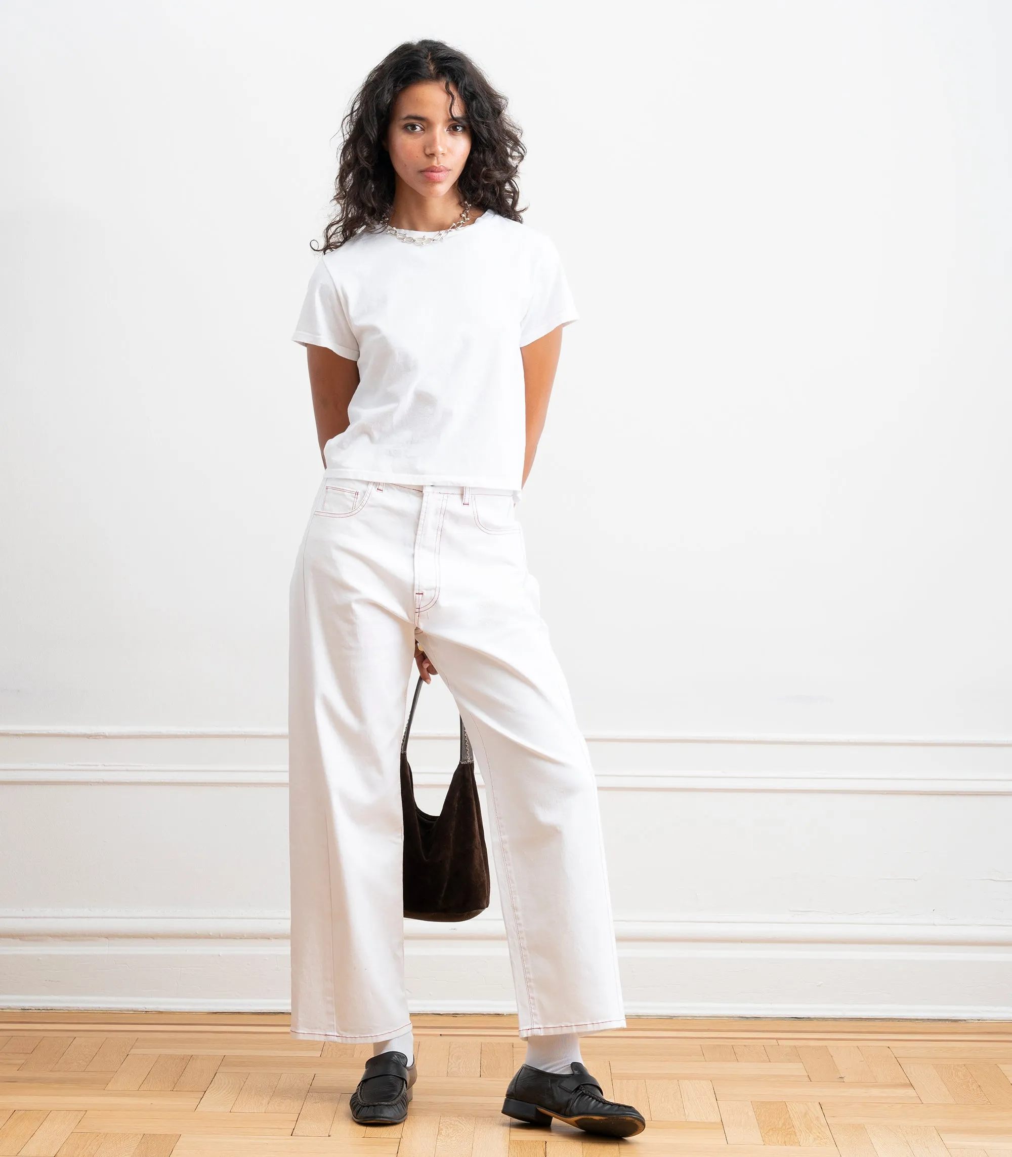 Jamie Barrel Leg Jeans - White sold by Loup product image thumbnail 3