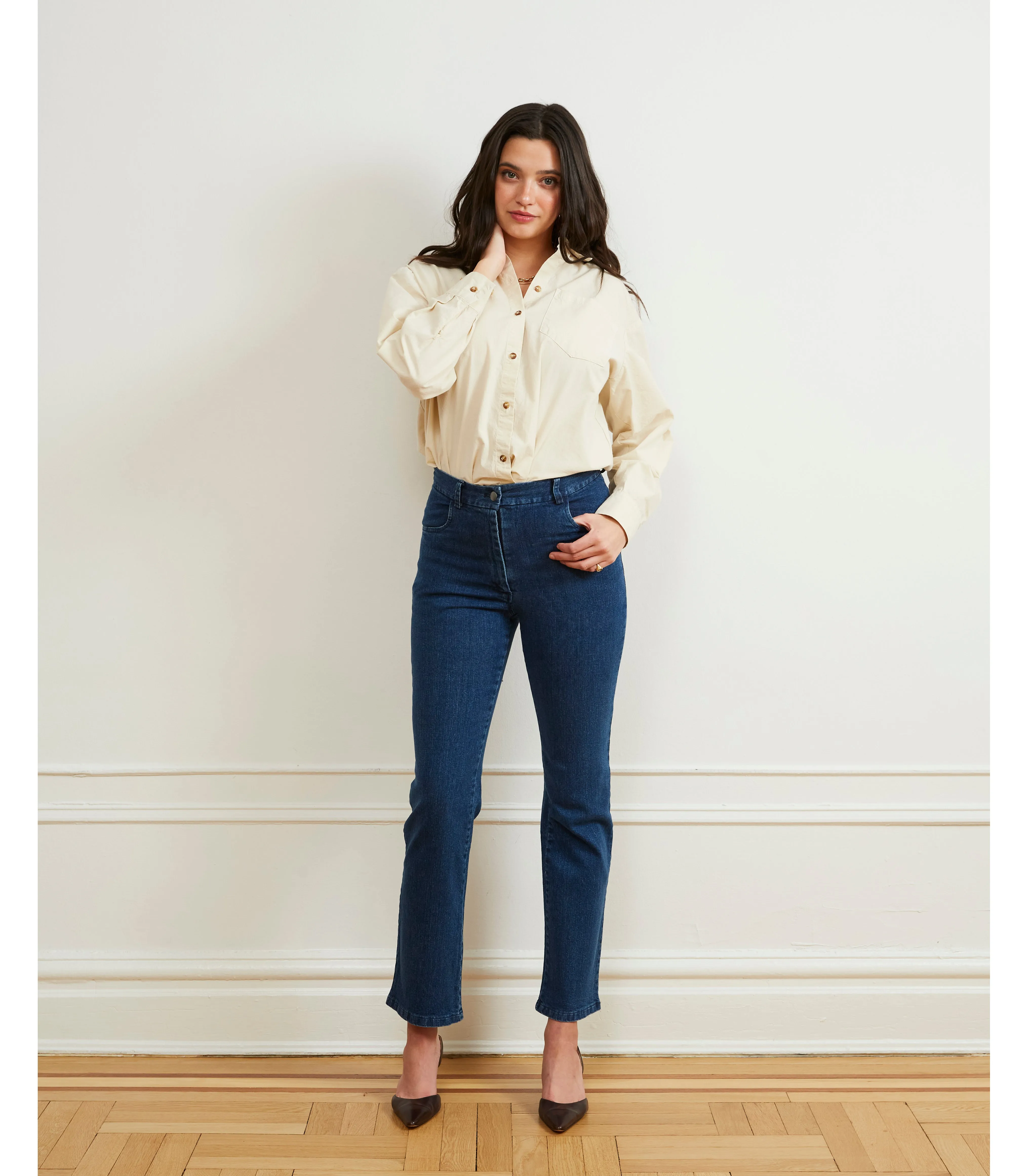 Cleo Straight Ankle Jeans - Dark Indigo sold by Loup