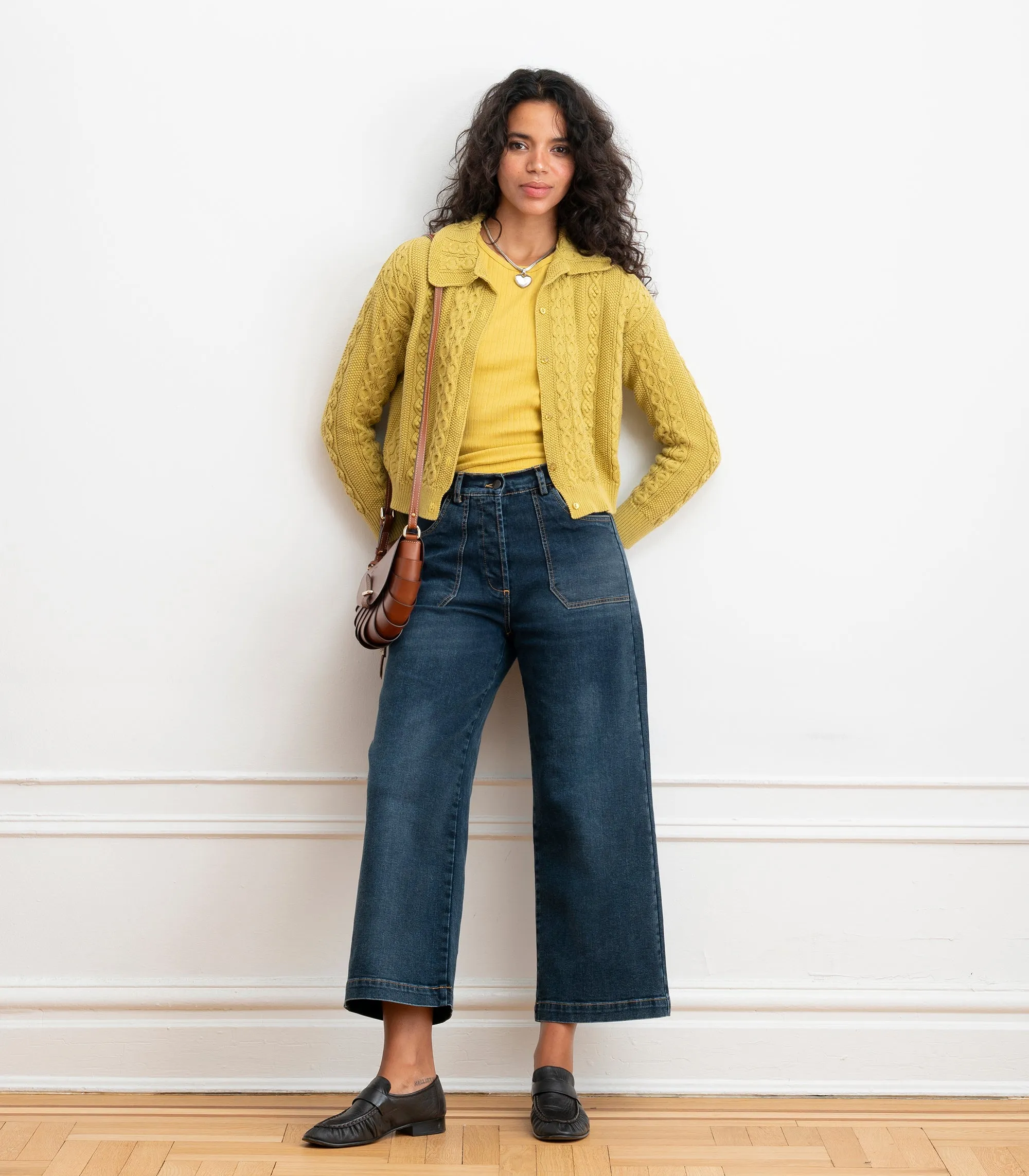Simone Wide Crop Jeans - Cowboy Wash sold by Loup product image thumbnail 5