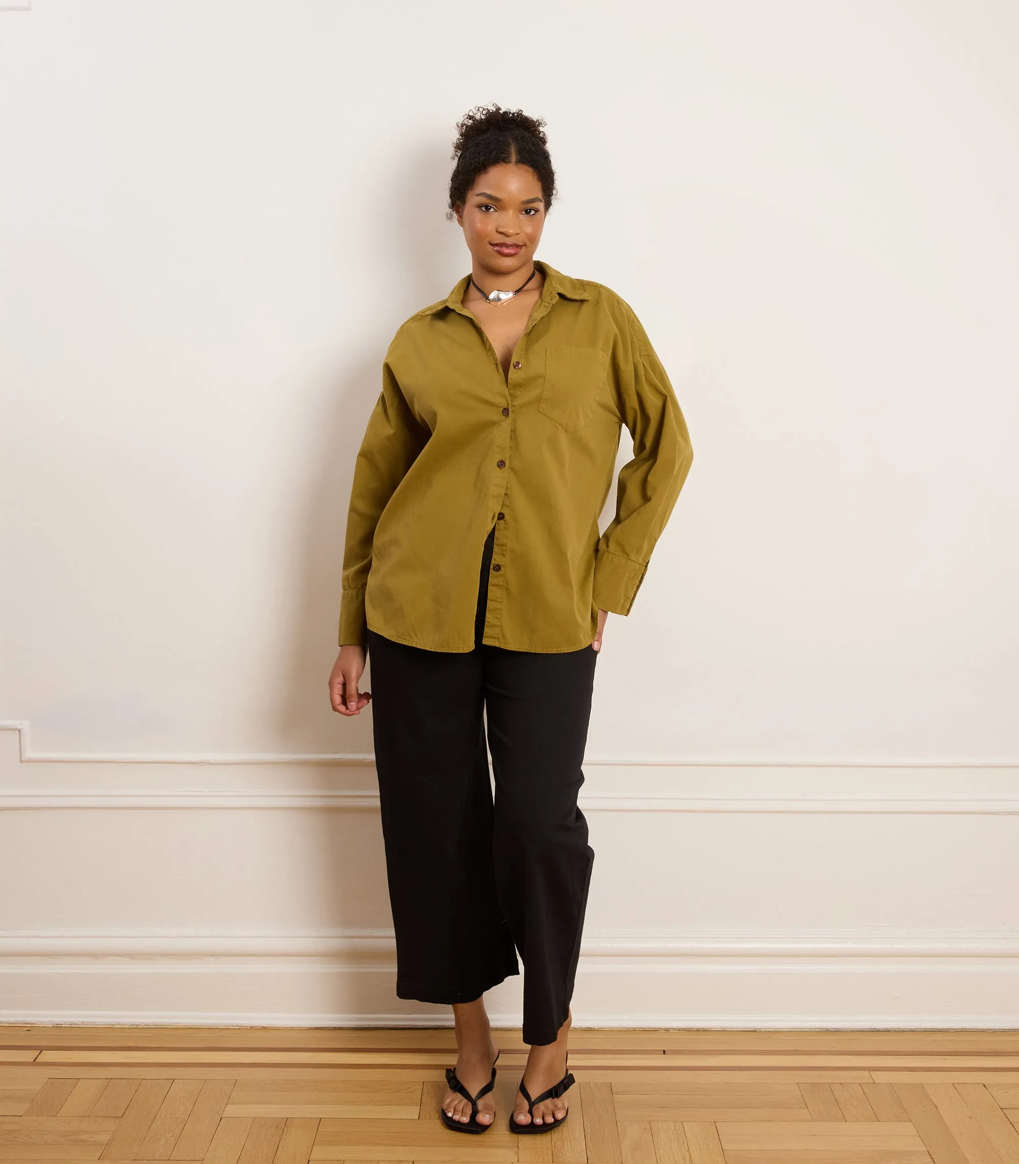 Daisy Oversized Button Up - Chartreuse sold by Loup product image thumbnail 3