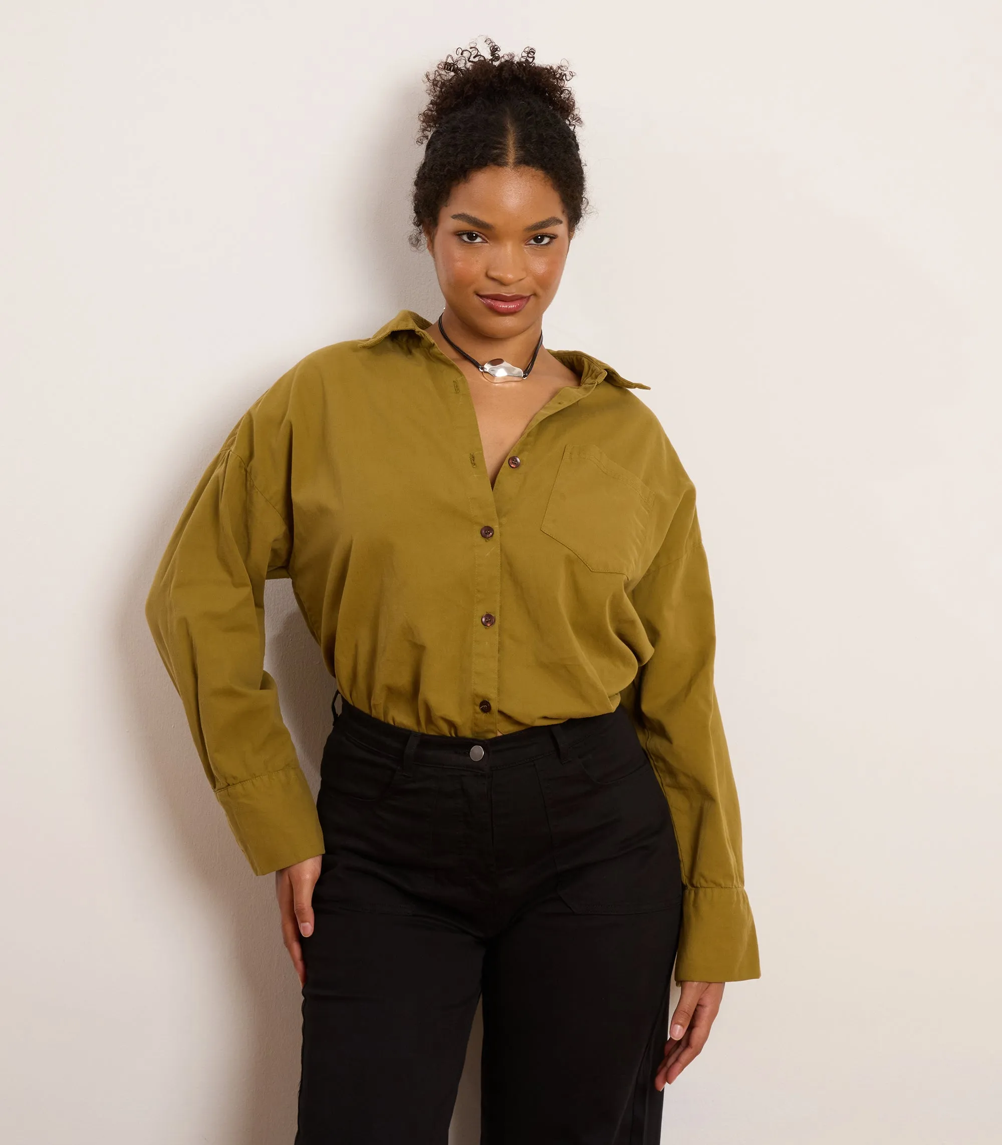 Daisy Oversized Button Up - Chartreuse sold by Loup product image thumbnail 4