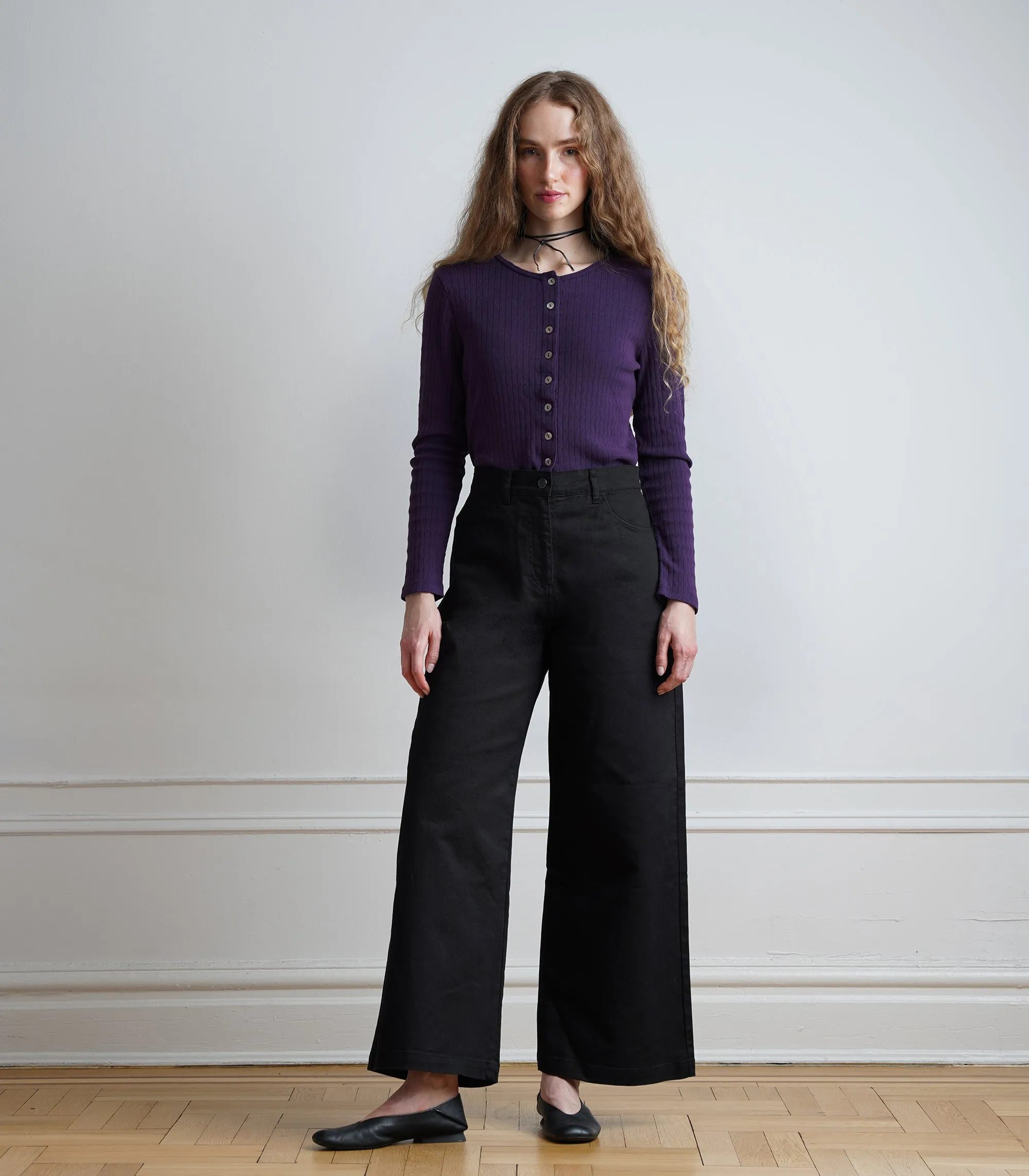 Toni Wide Ankle Pants - Black AW26 sold by Loup