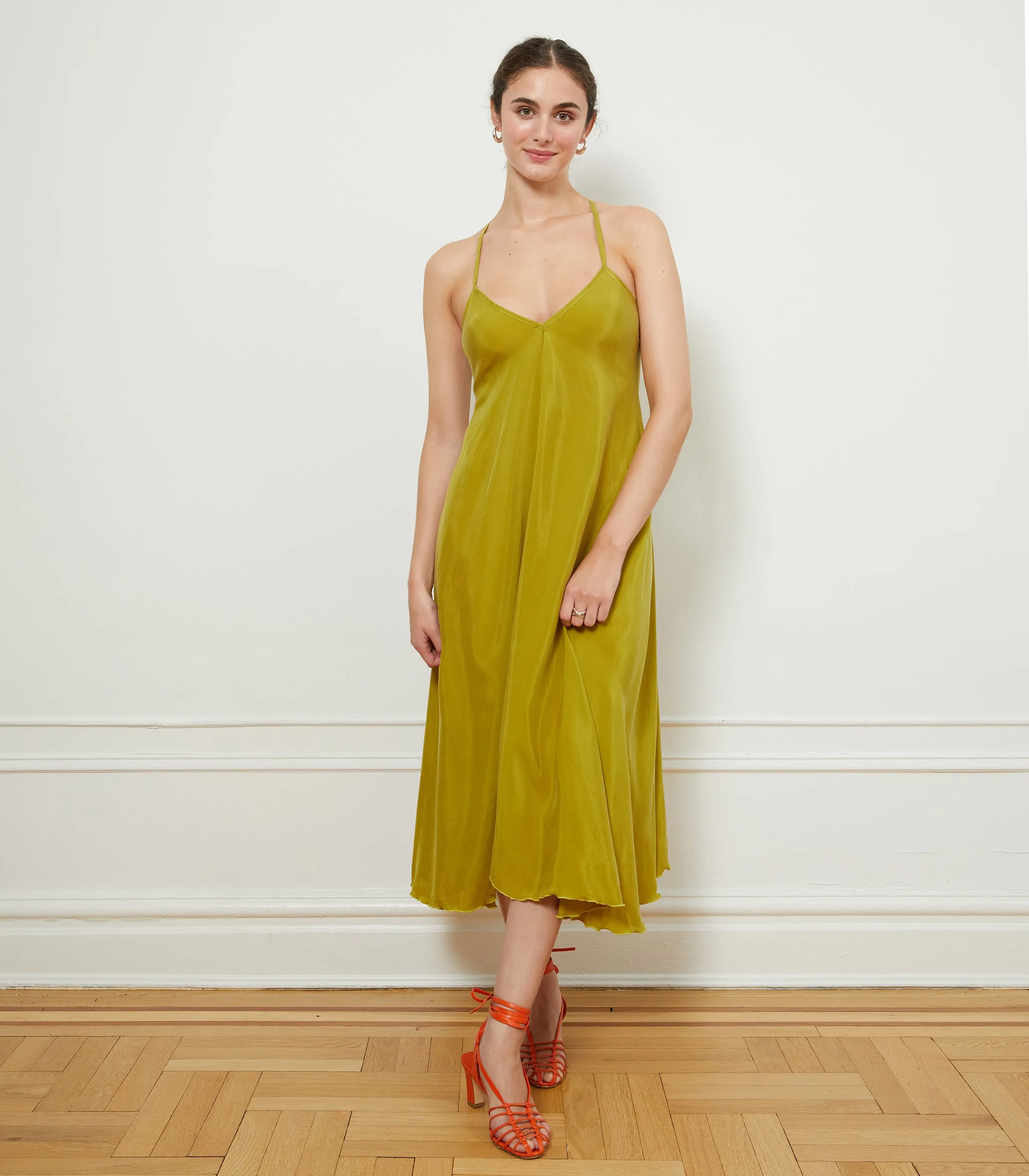 Hermosa Backless Slip Dress - Citron sold by Loup