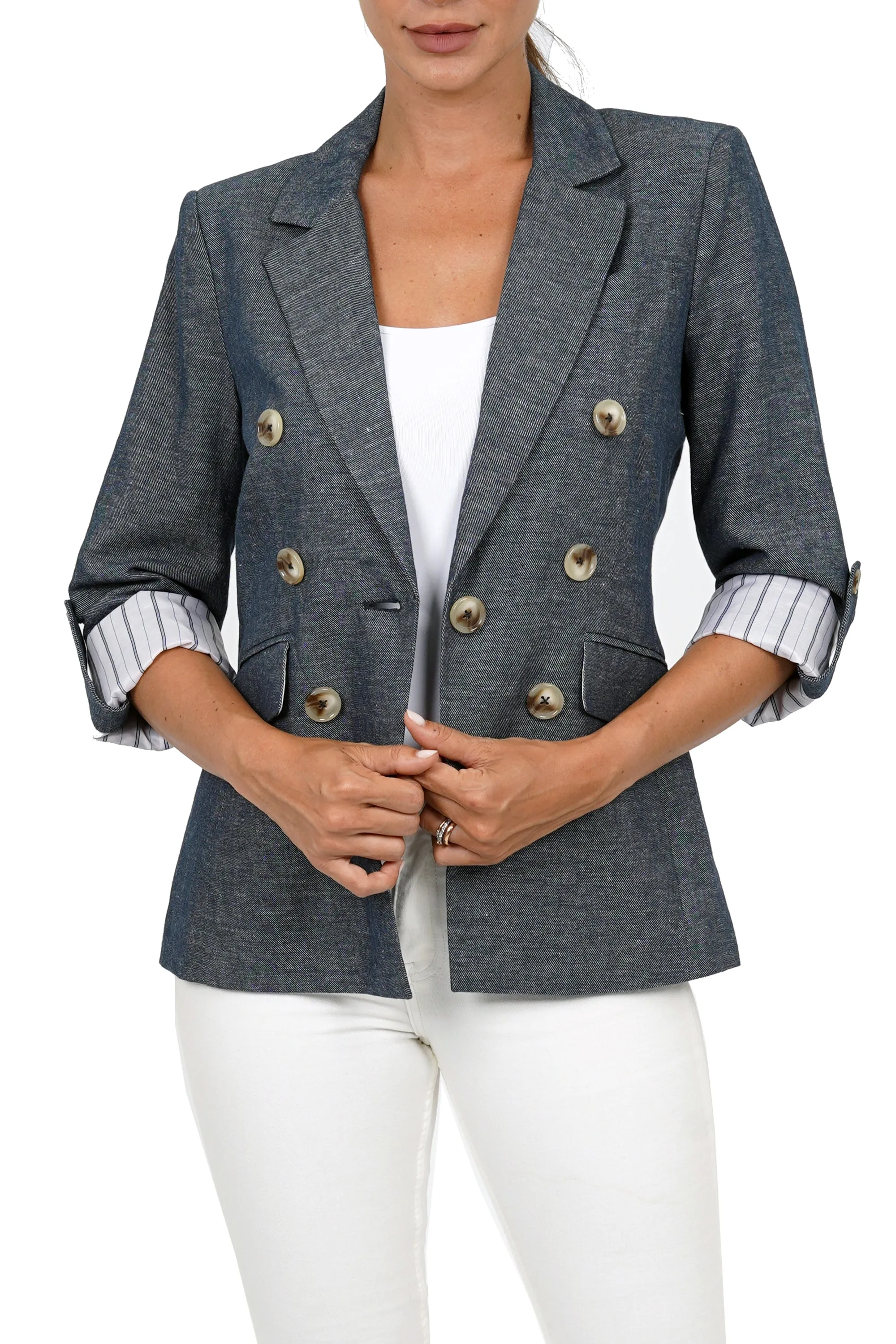Robin Linen Blend Blazer sold by Love Token