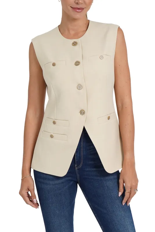 Hailey Woven Vest sold by Love Token