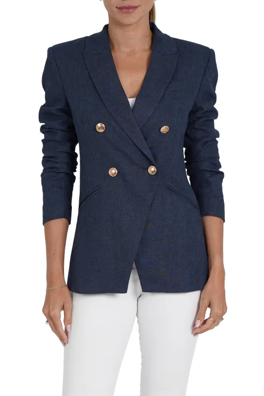 Bessie Linen Blend Blazer sold by Love Token