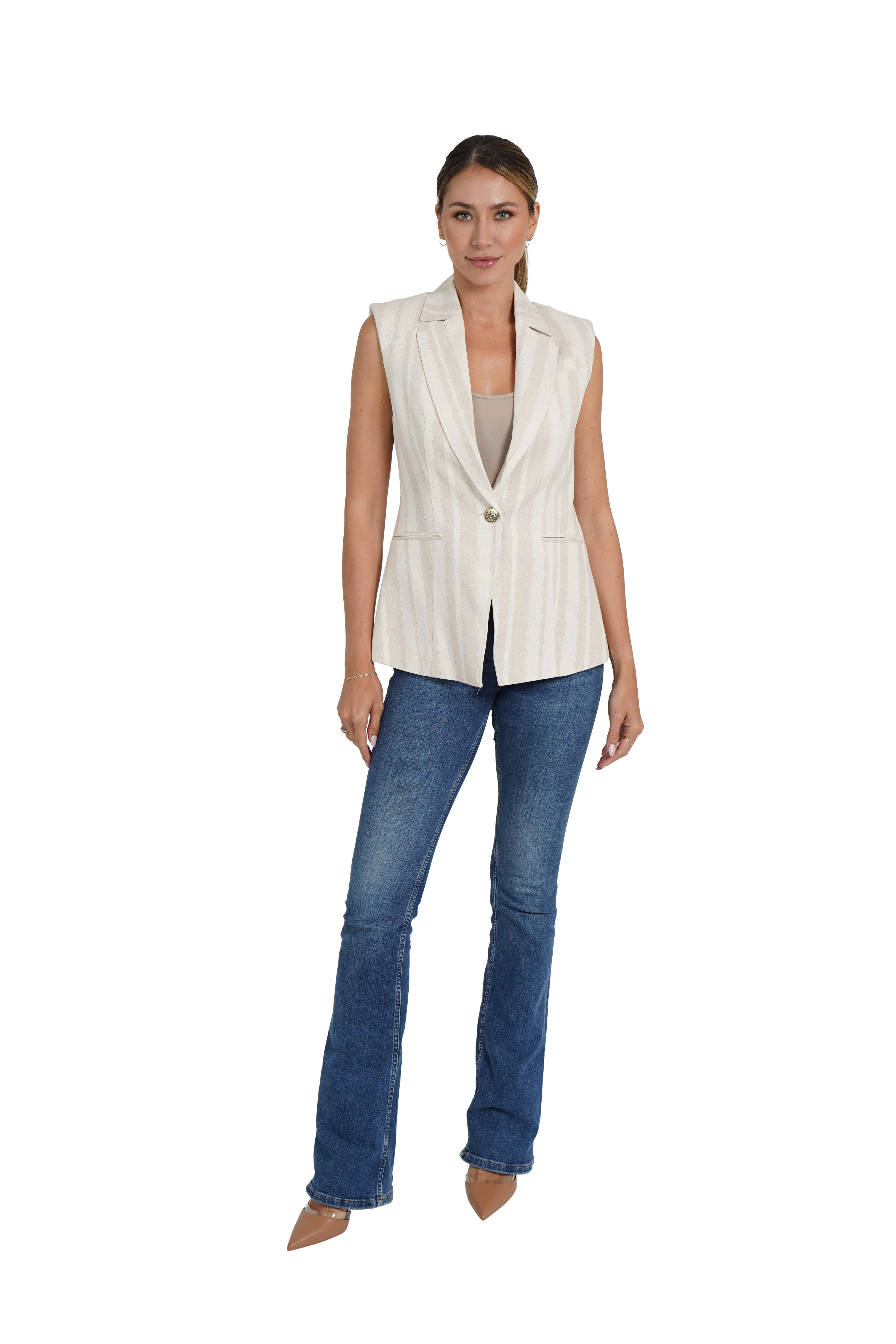 Cheryl Linen Blend Vest sold by Love Token product image thumbnail 2