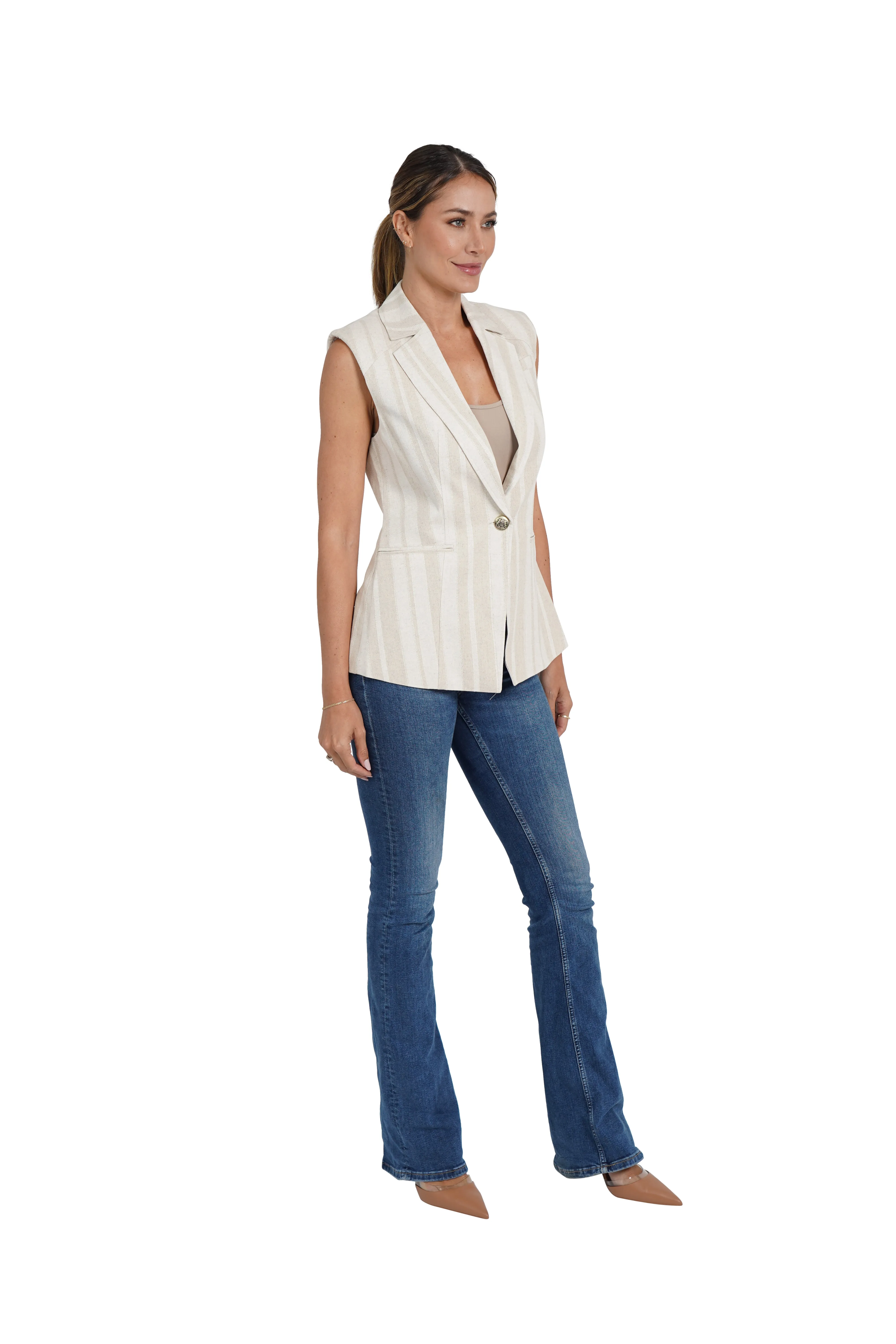 Cheryl Linen Blend Vest sold by Love Token product image thumbnail 3