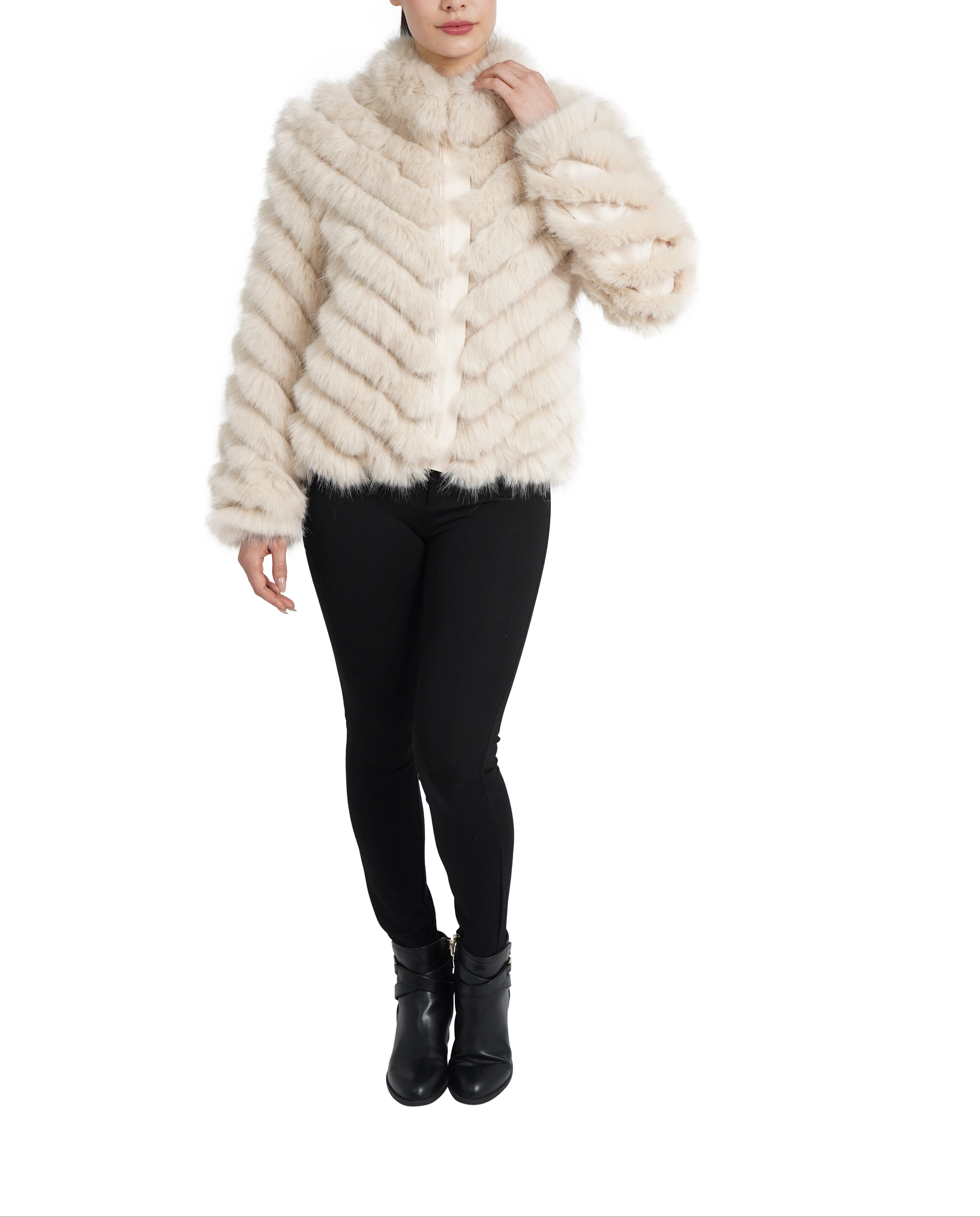 Julissa Faux Fur Reversible Jacket sold by Love Token product image thumbnail 4