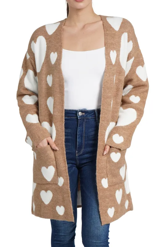 Hearts Cardigan sold by Love Token