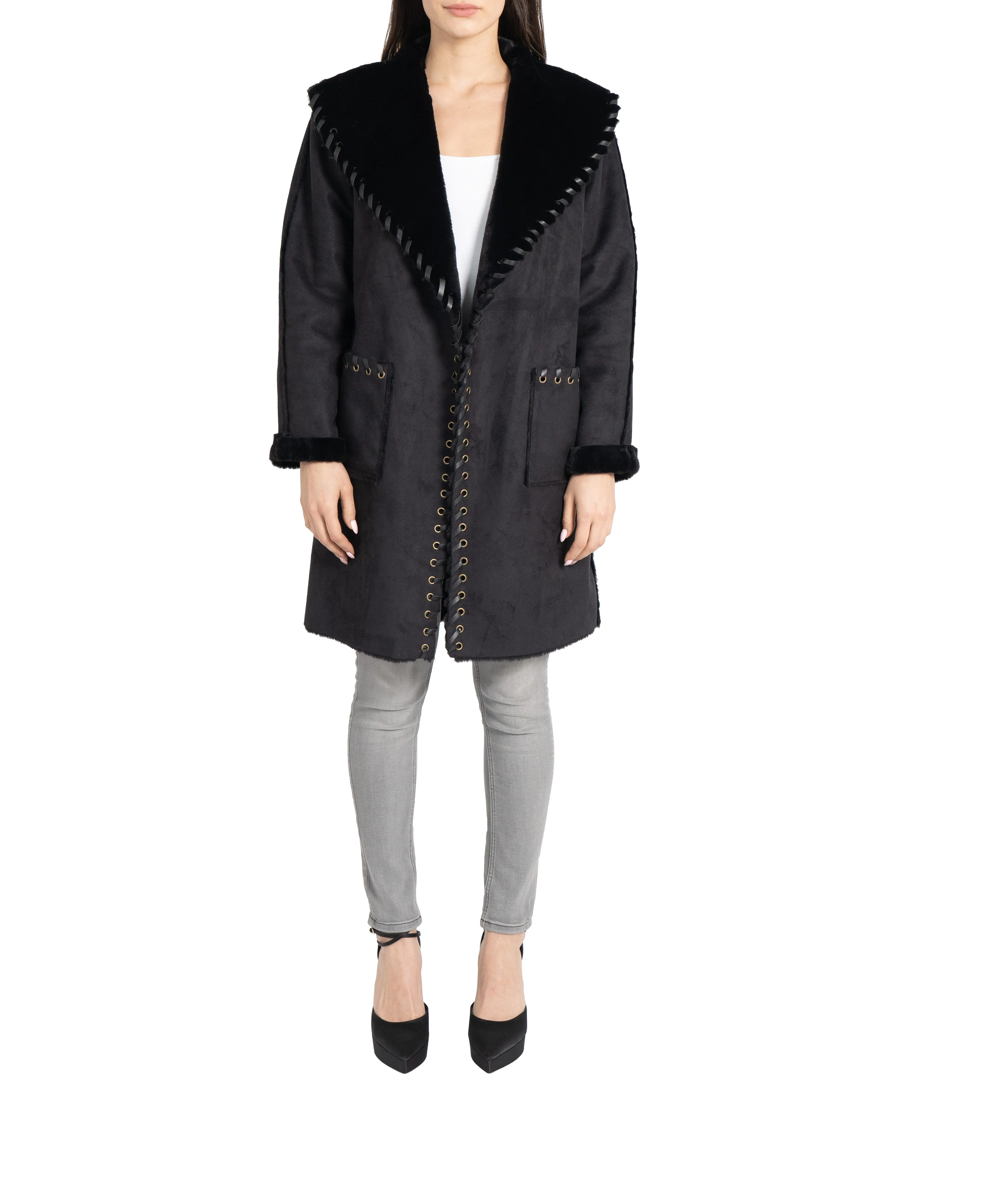 Talita Faux Suede/Fur Coat sold by Love Token product image thumbnail 4