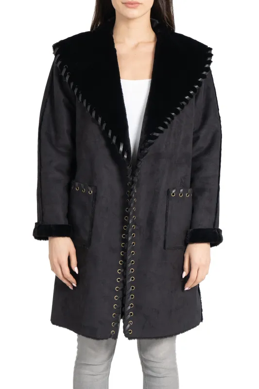 Talita Faux Suede/Fur Coat made by Love Token