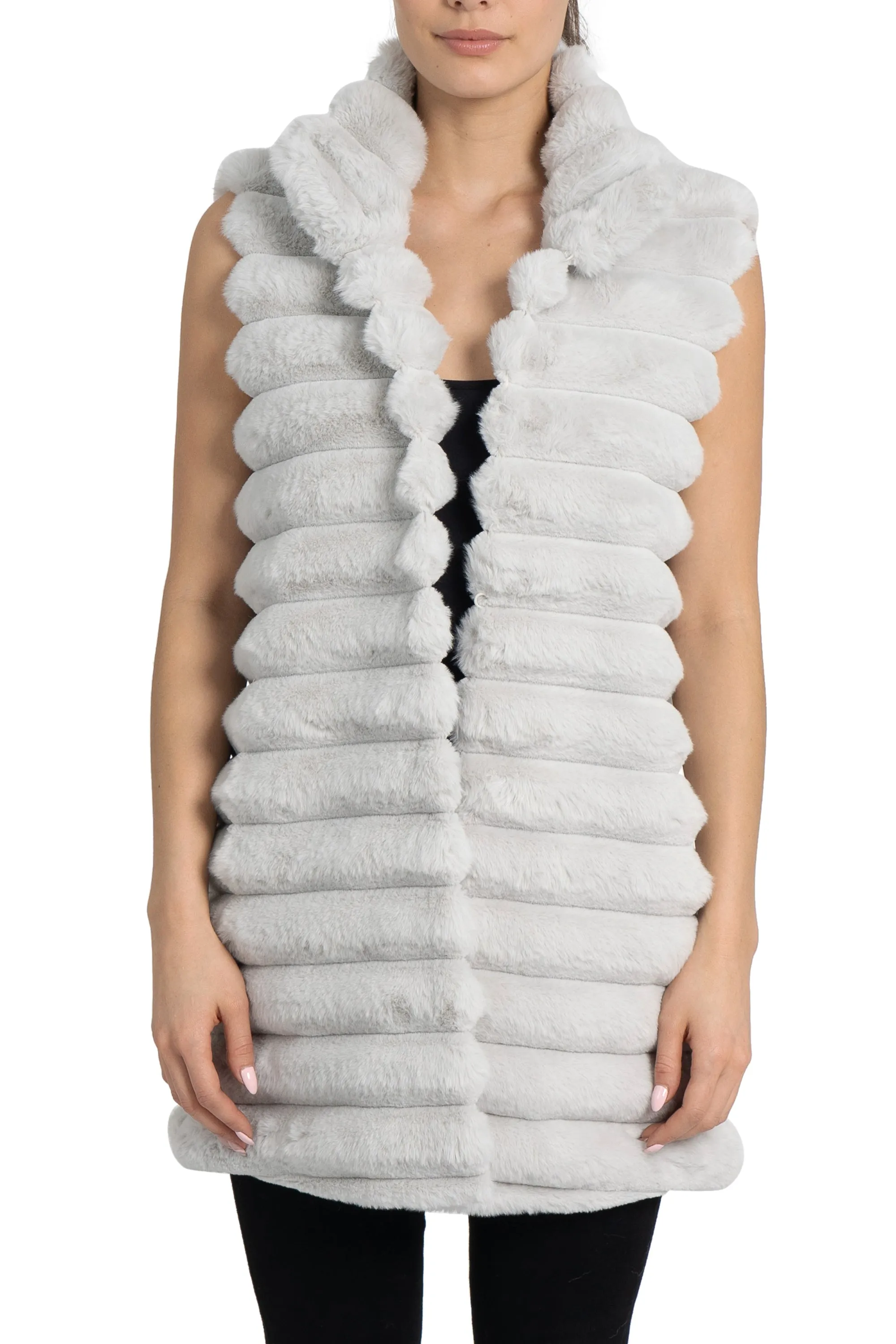 Lucy Faux Fur Vest sold by Love Token