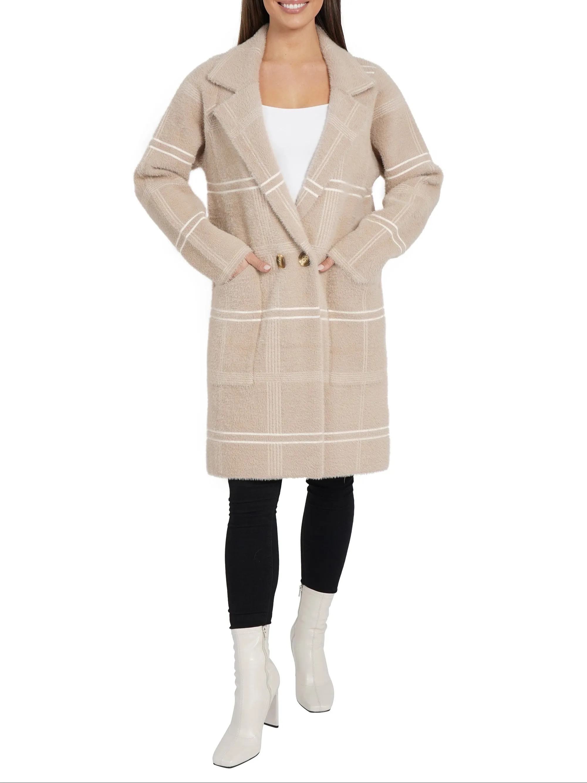 Mina Plaid Coatigan sold by Love Token product image thumbnail 4