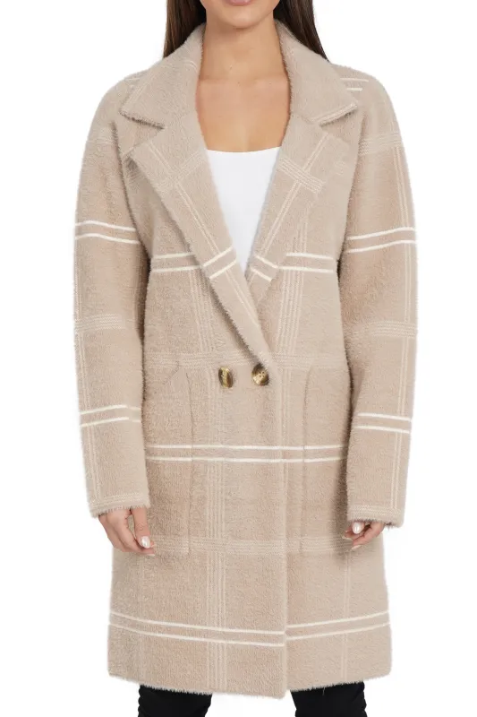 Mina Plaid Coatigan sold by Love Token