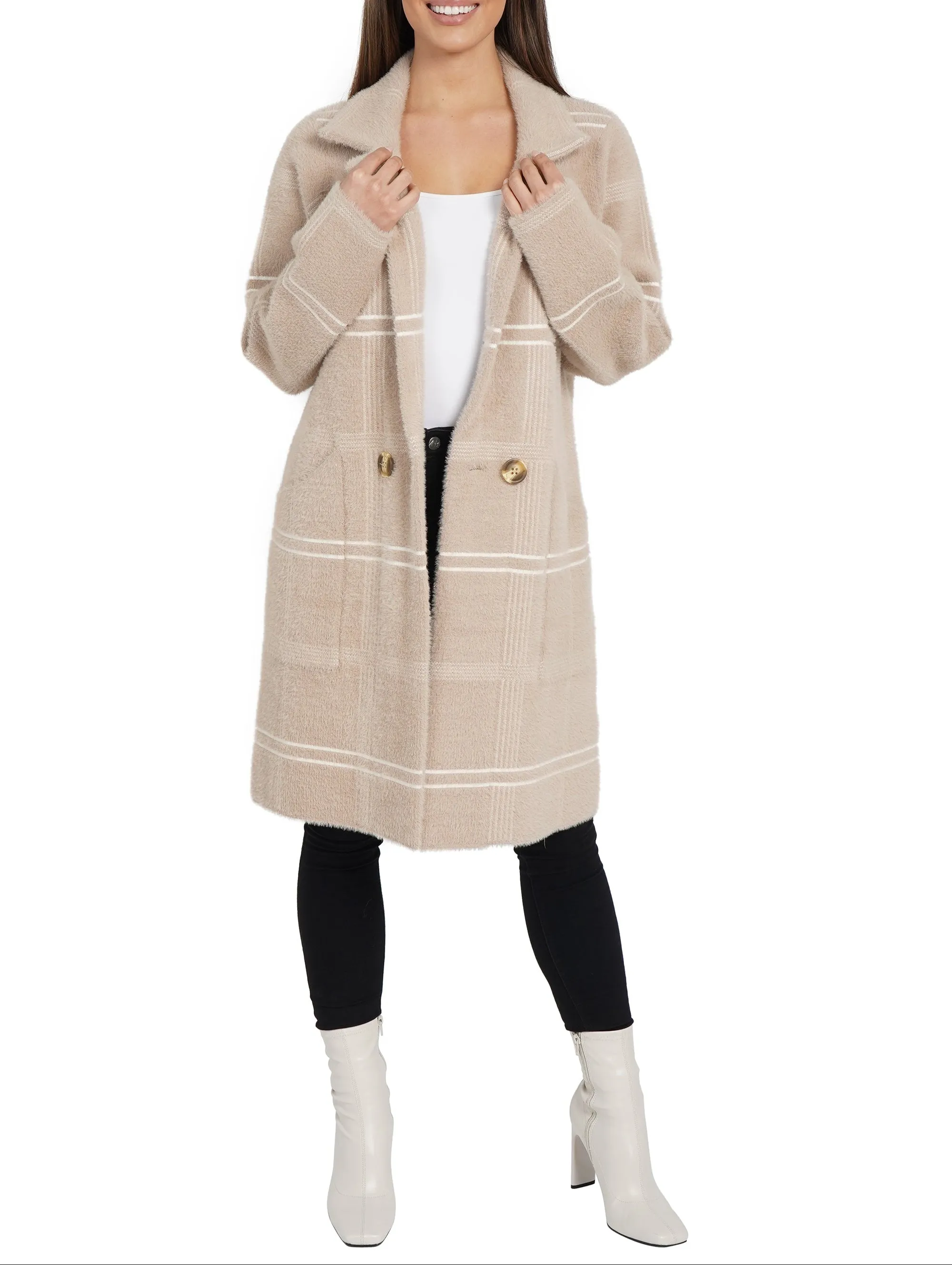 Mina Plaid Coatigan sold by Love Token product image thumbnail 3