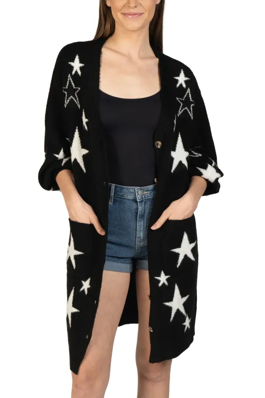 Star Knitted Cardigan sold by Love Token