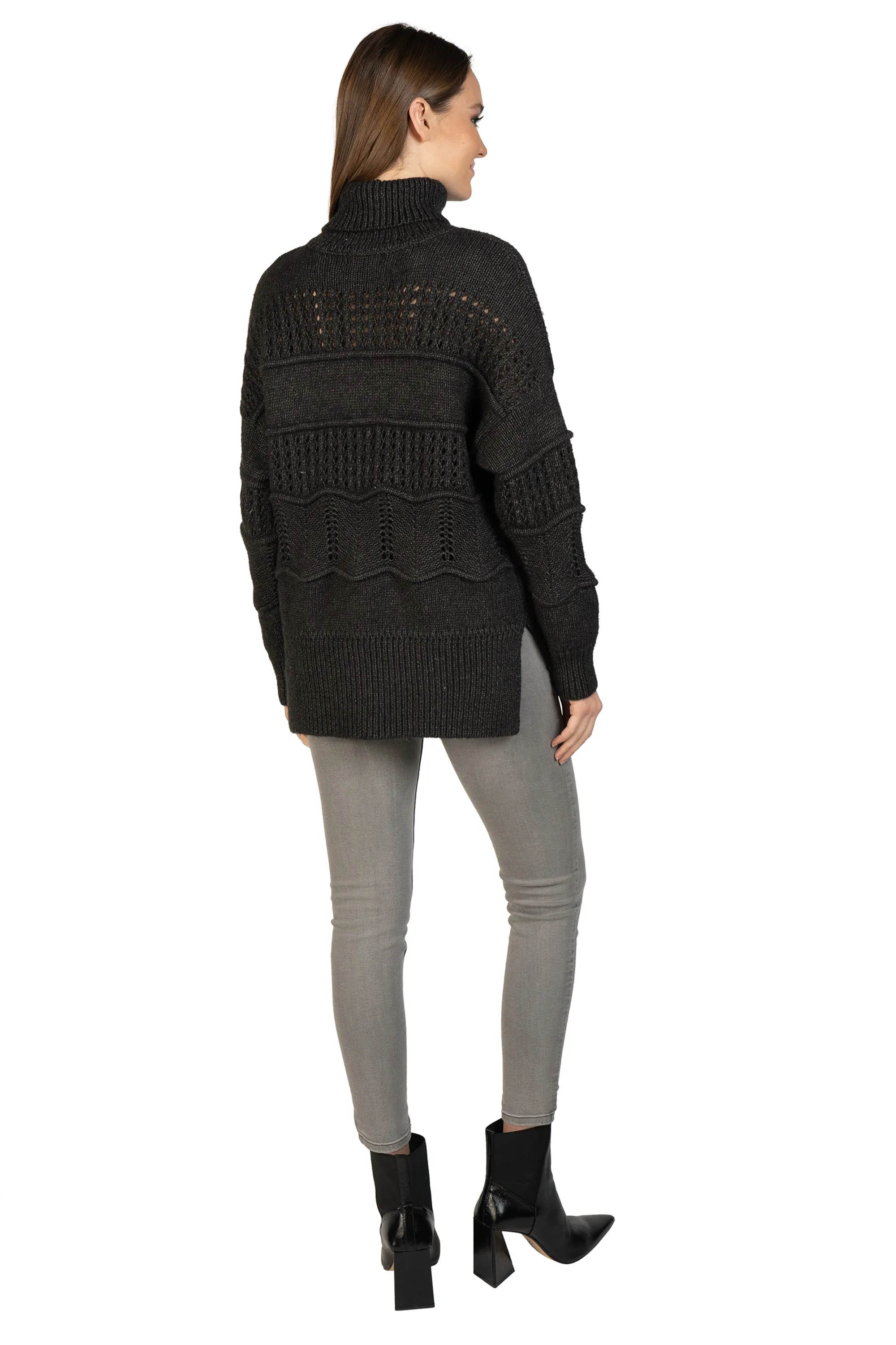 Cable Knit Turtleneck Pullover sold by Love Token product image thumbnail 4
