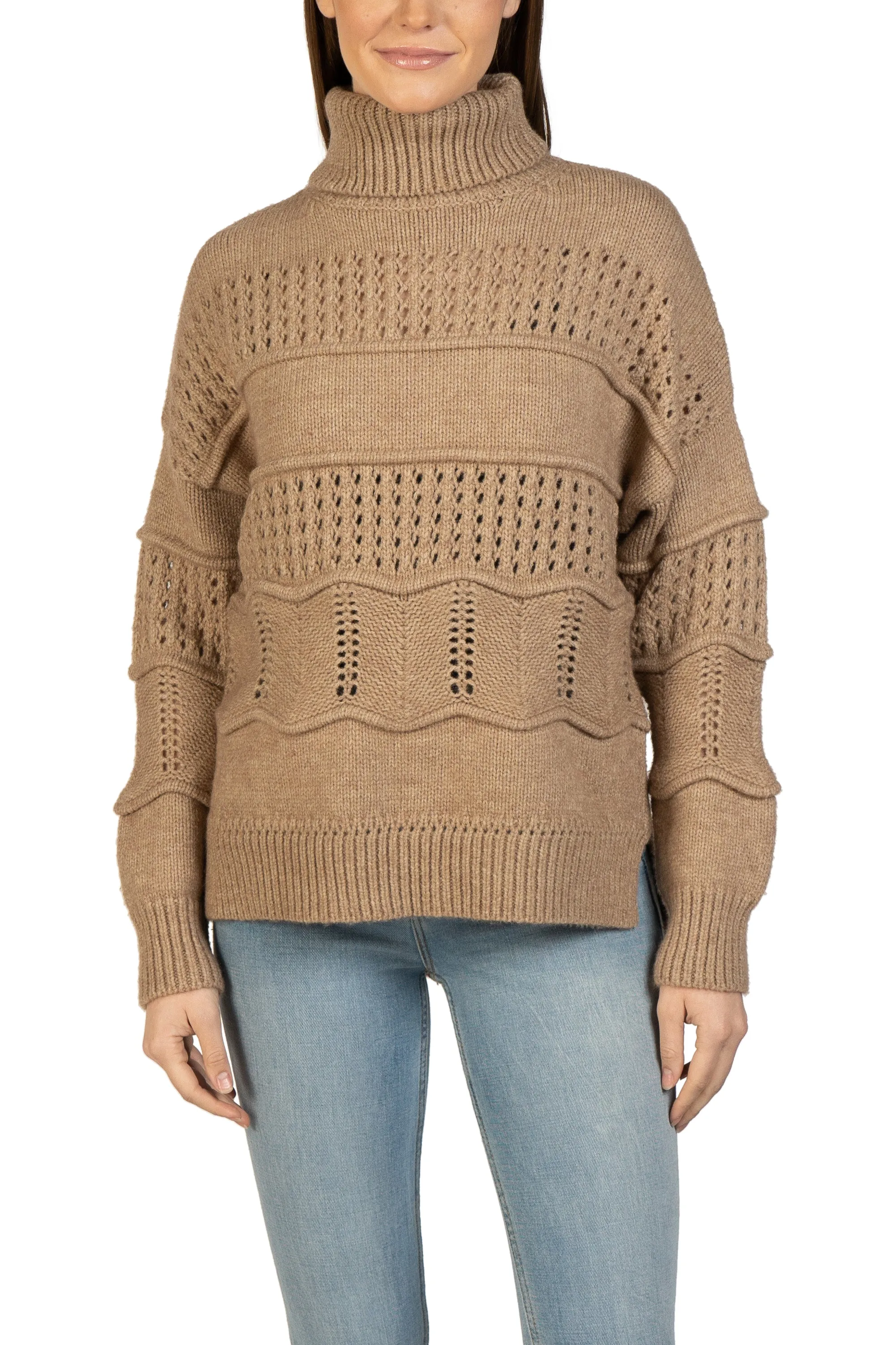 Cable Knit Turtleneck Pullover sold by Love Token product image thumbnail 5