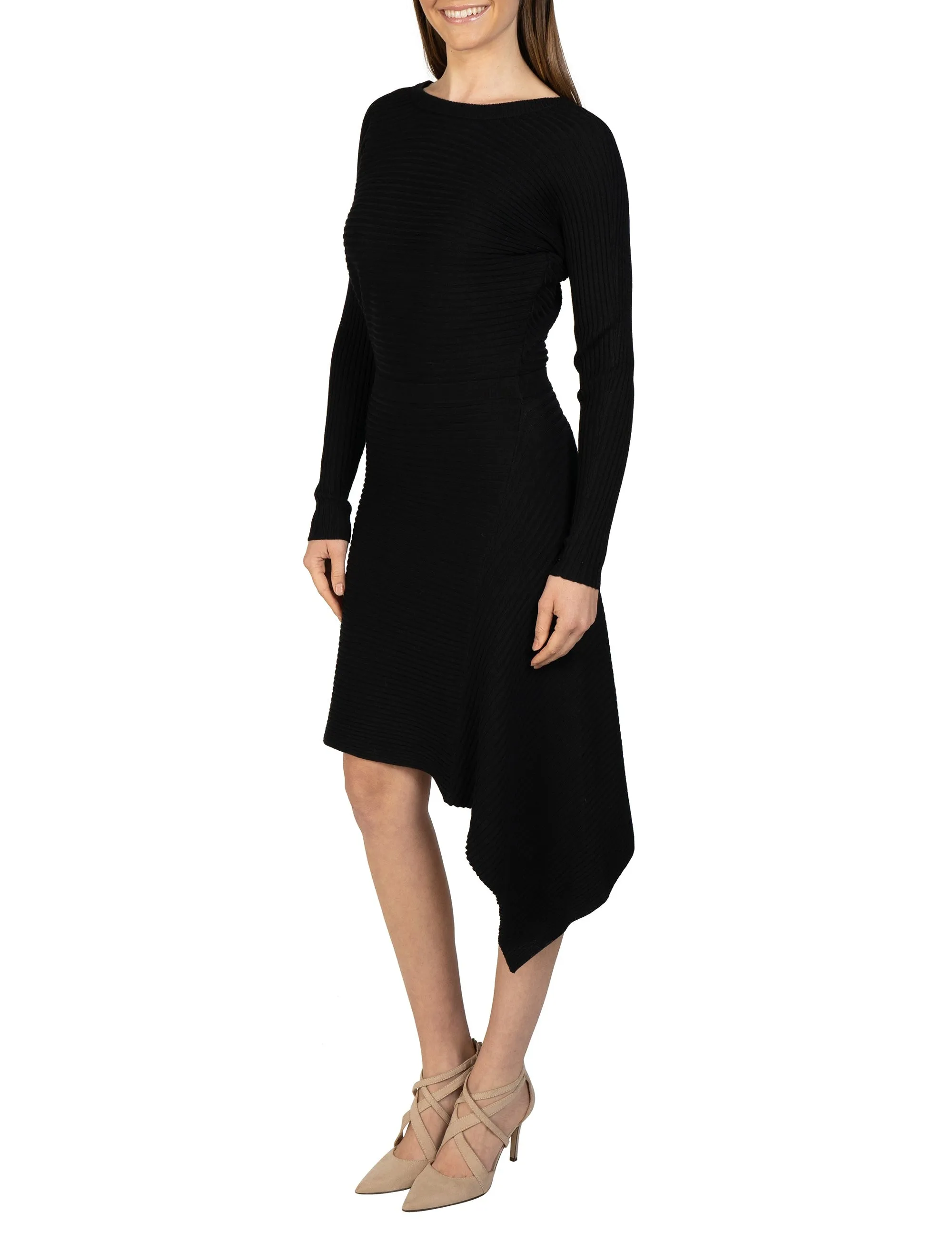Asymmetrical Knit Sweater Dress sold by Love Token product image thumbnail 2