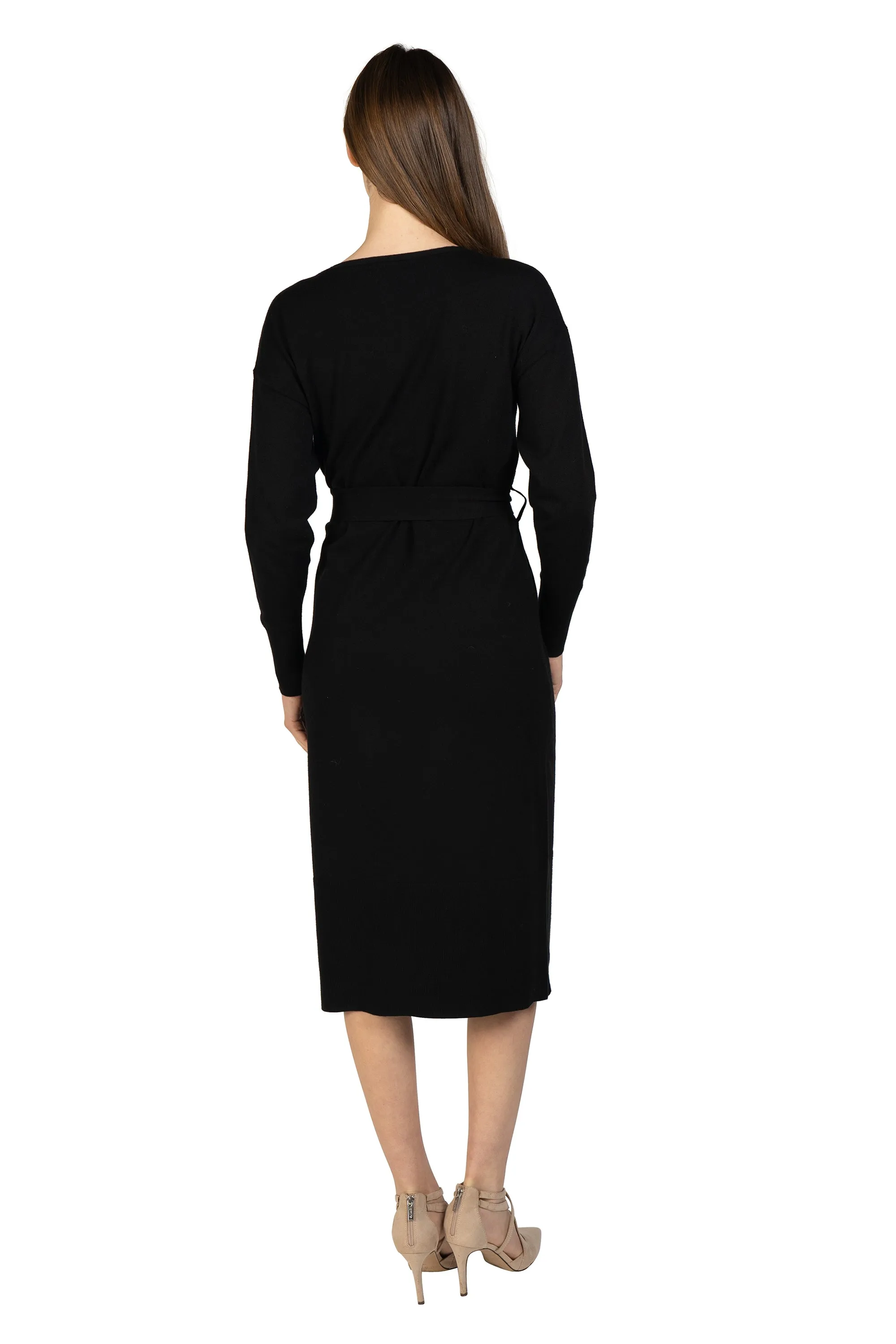 Knit Sweater Dress with Tie Sash sold by Love Token product image thumbnail 4