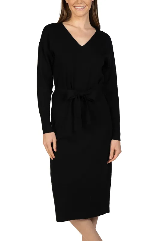 Knit Sweater Dress with Tie Sash sold by Love Token
