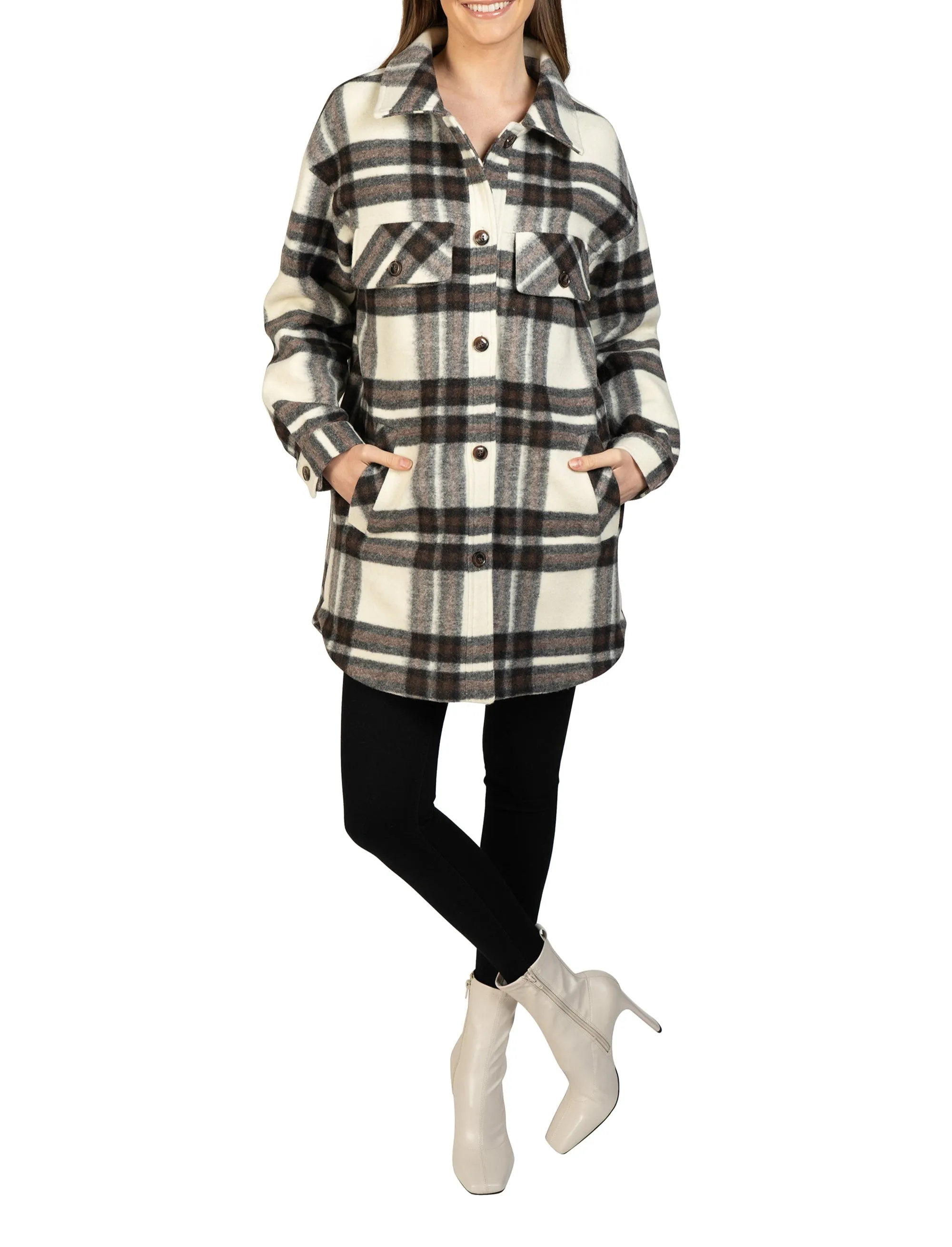 Lightweight Plaid Shacket sold by Love Token product image thumbnail 4