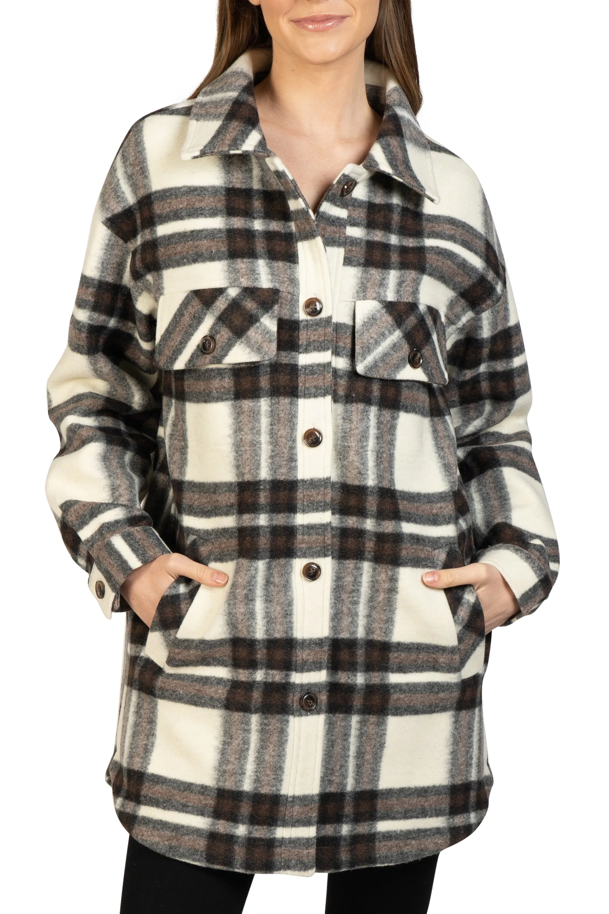 Lightweight Plaid Shacket sold by Love Token