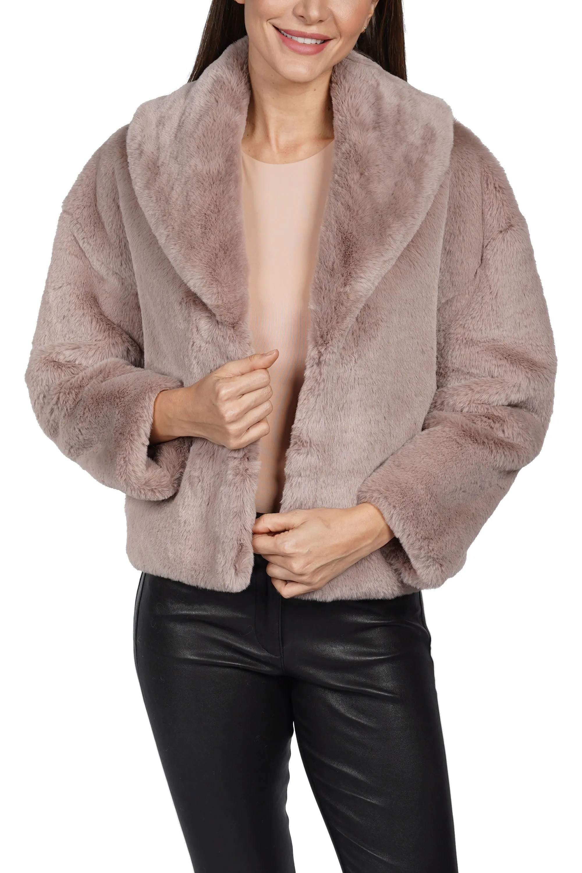 Tammy Faux Fur Cropped Jacket sold by Love Token