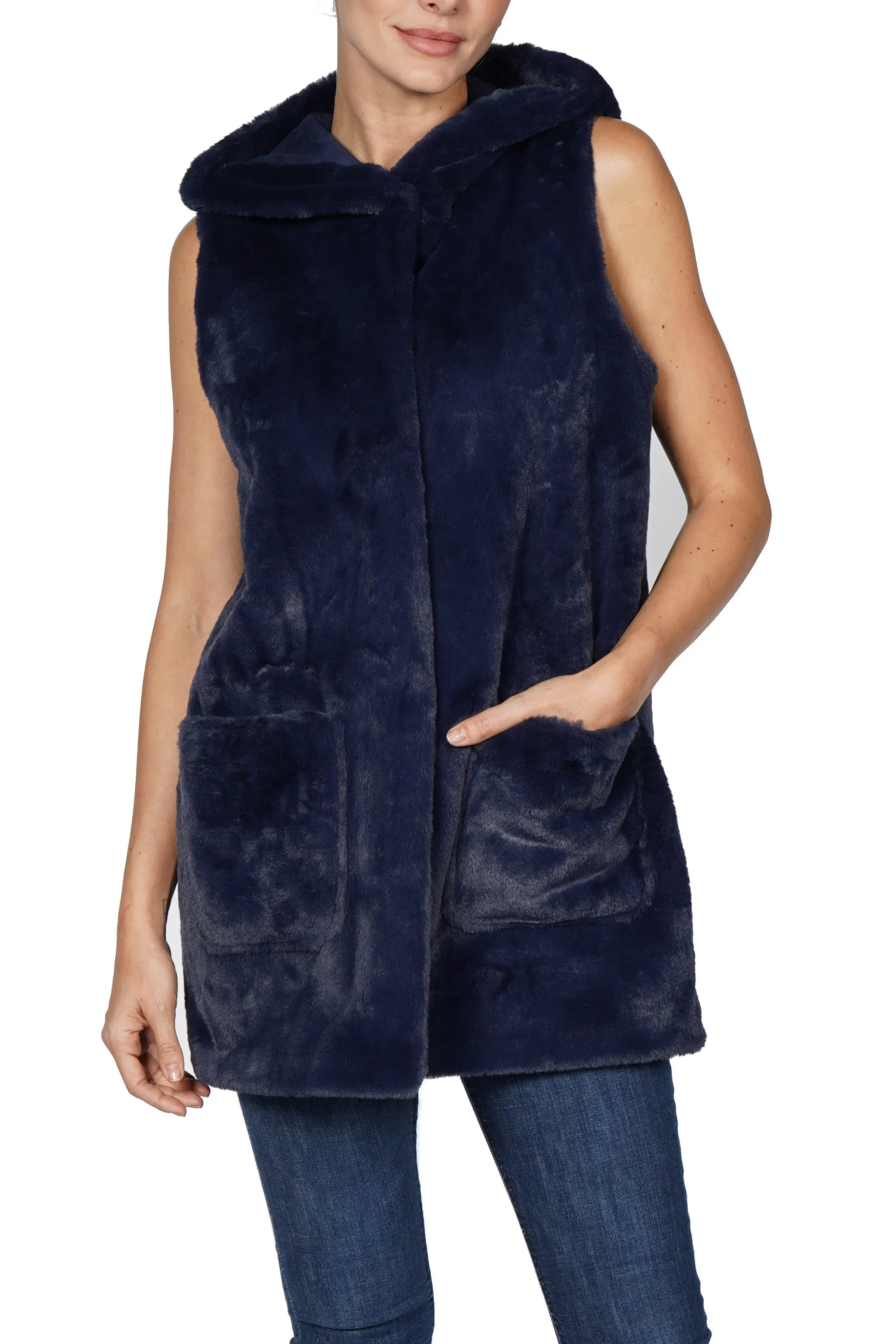Carl Faux Fur Vest sold by Love Token