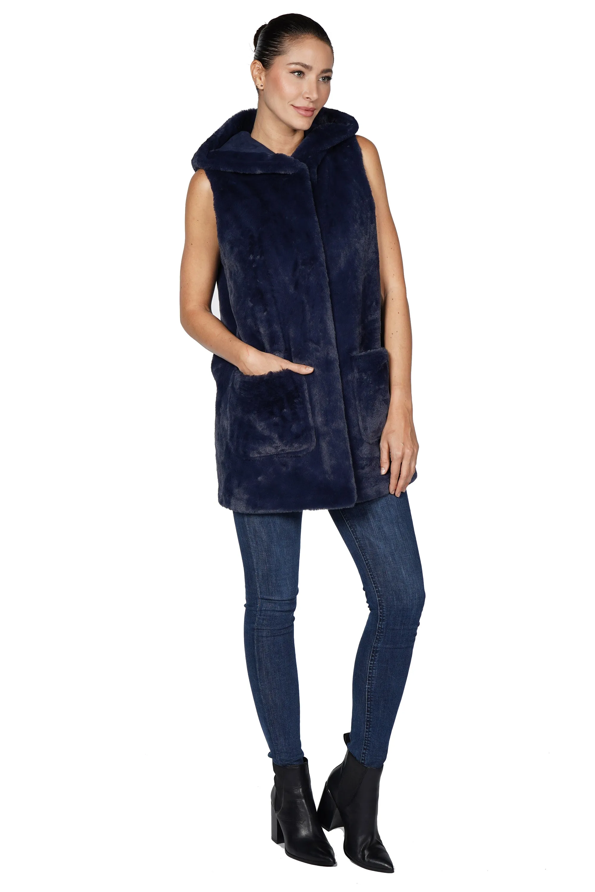 Carl Faux Fur Vest sold by Love Token product image thumbnail 4