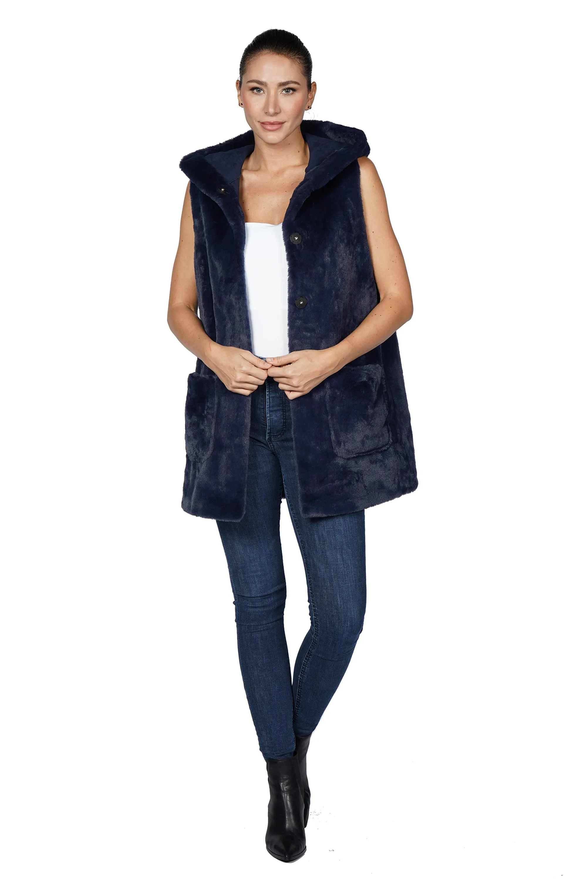 Carl Faux Fur Vest sold by Love Token product image thumbnail 3