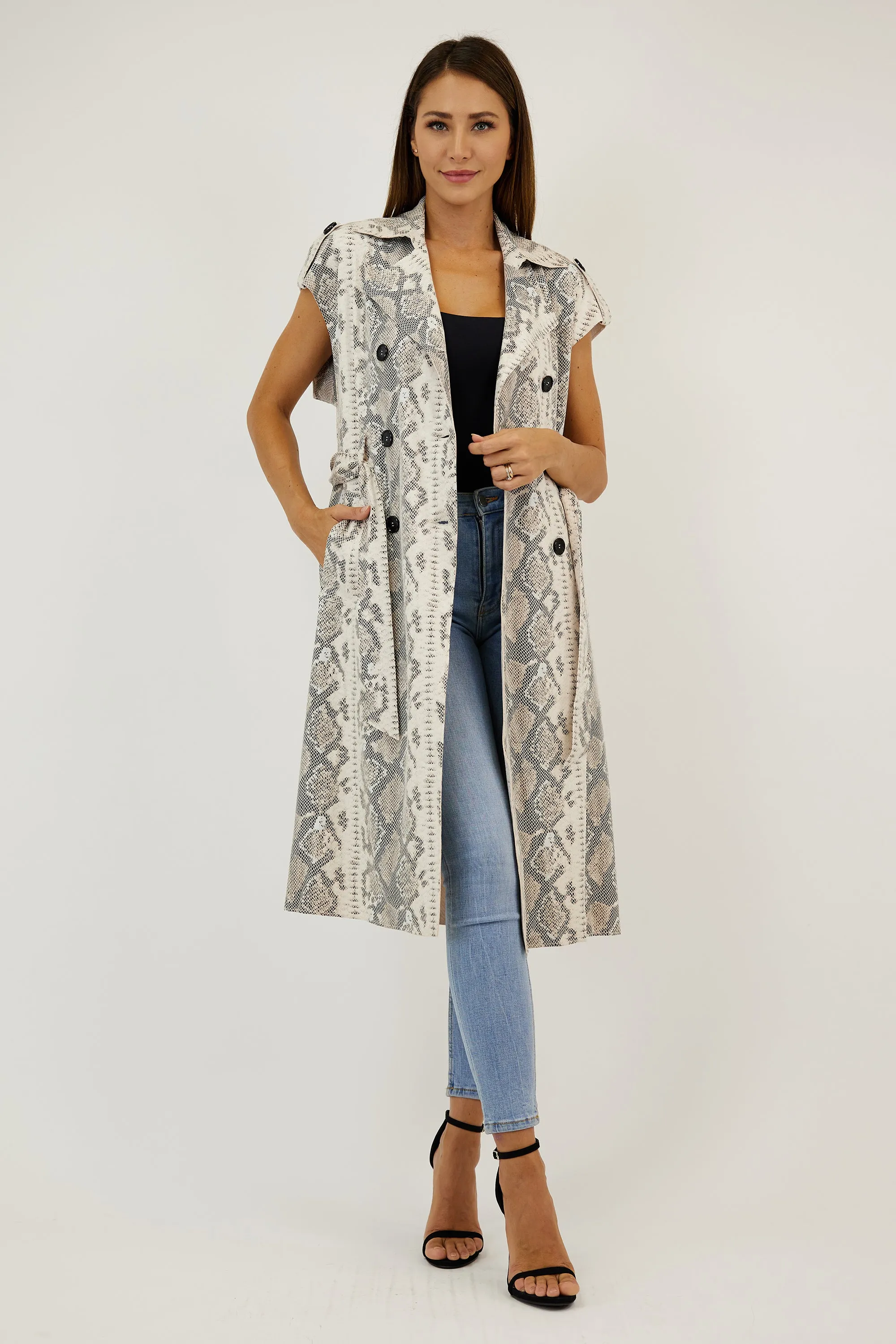 Ruth Sleeveless Trench Coat sold by Love Token product image thumbnail 4
