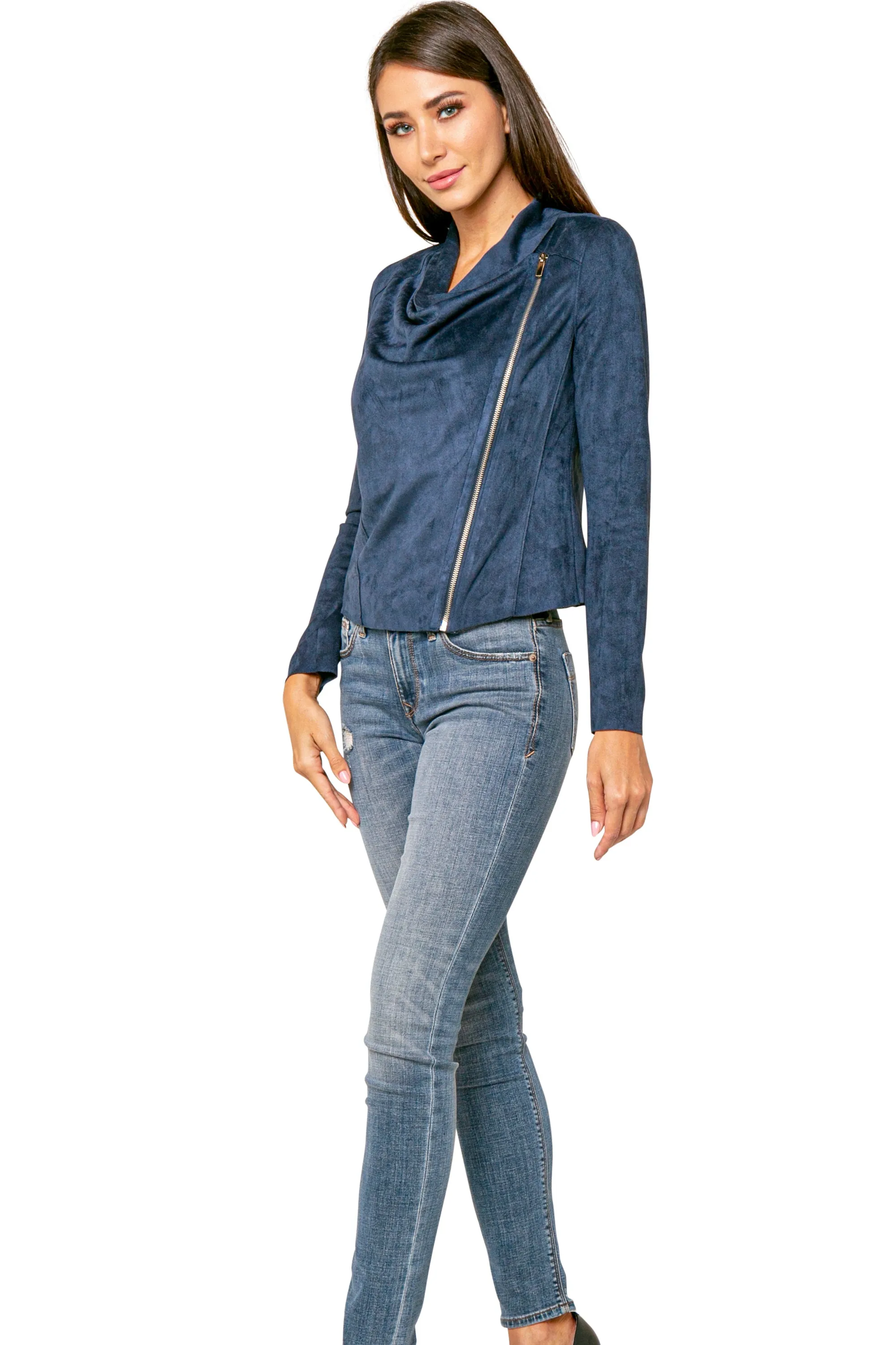 Emery Wide Collar Faux Suede Jacket sold by Love Token product image thumbnail 2