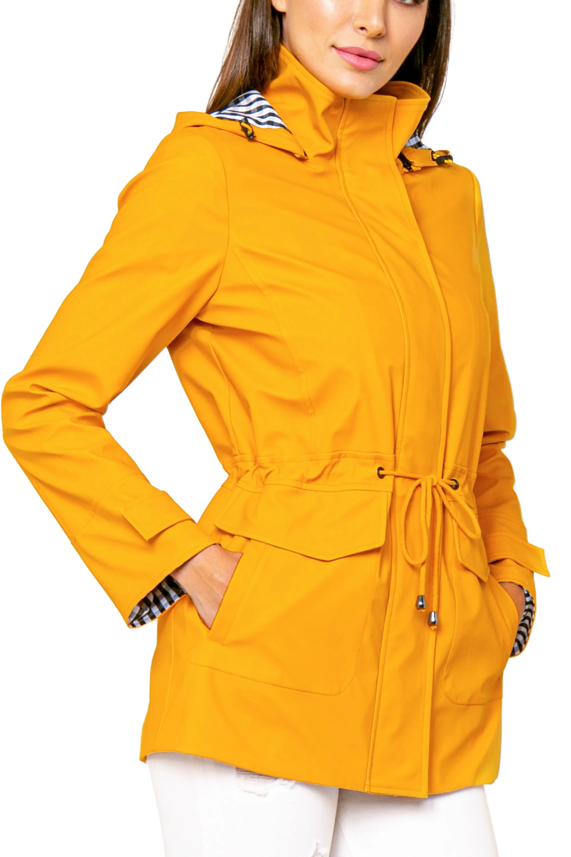Derek Hooded Trench Rain Coat sold by Love Token