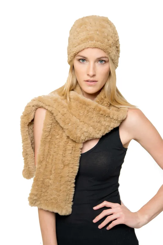 Carmela Faux Fur Hat & Scarf Set made by Love Token