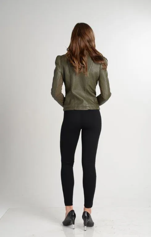 Jada Faux Fur Lined Moto Biker Jacket Coat sold by Love Token product image thumbnail 2