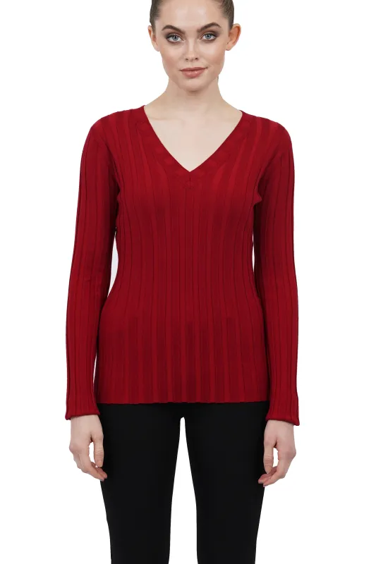 Opal Rib Knit V-Neck Top sold by Love Token